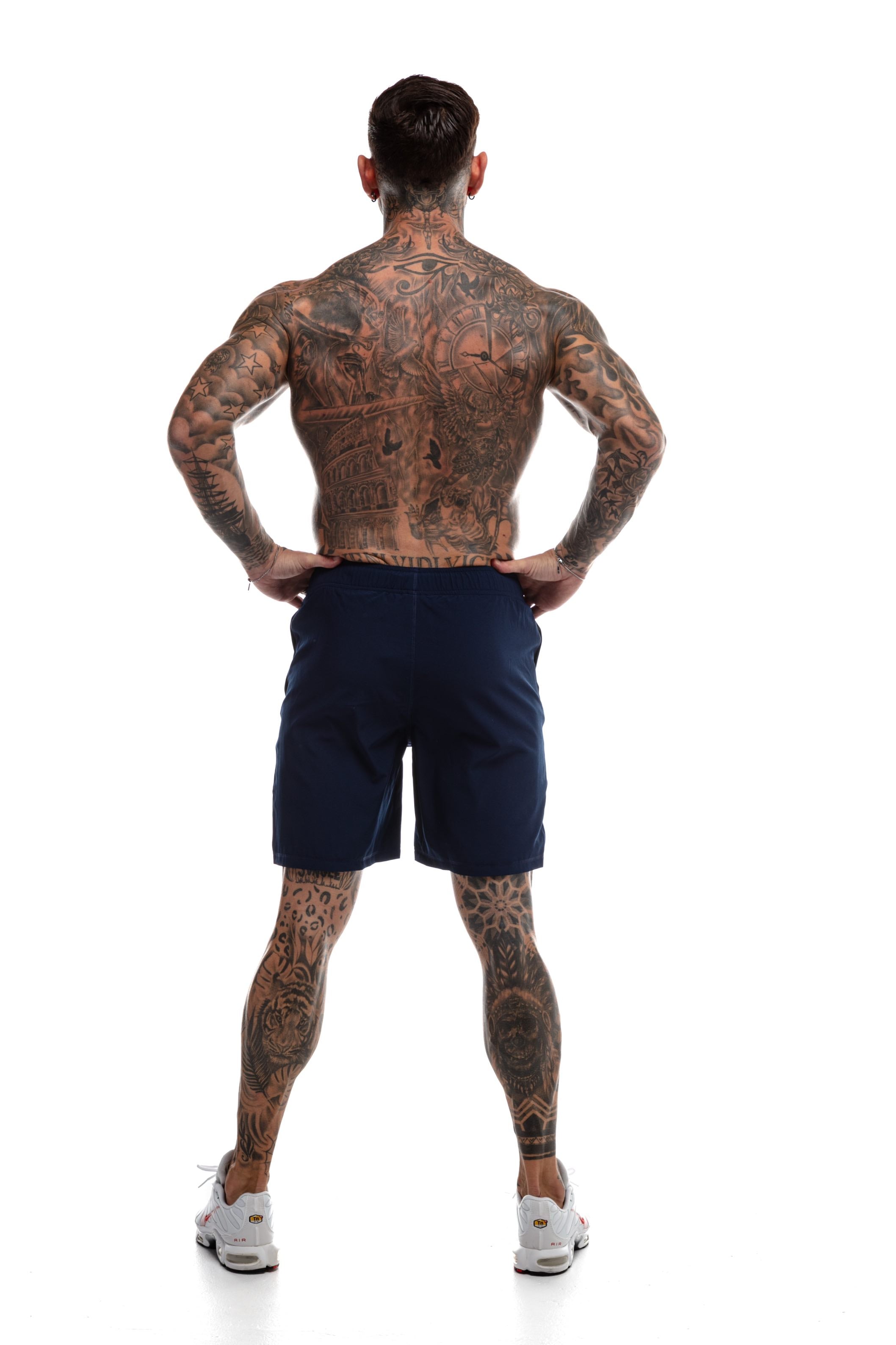 GymFreak Mens 365 Shorts - Navy Blue - 7 inch