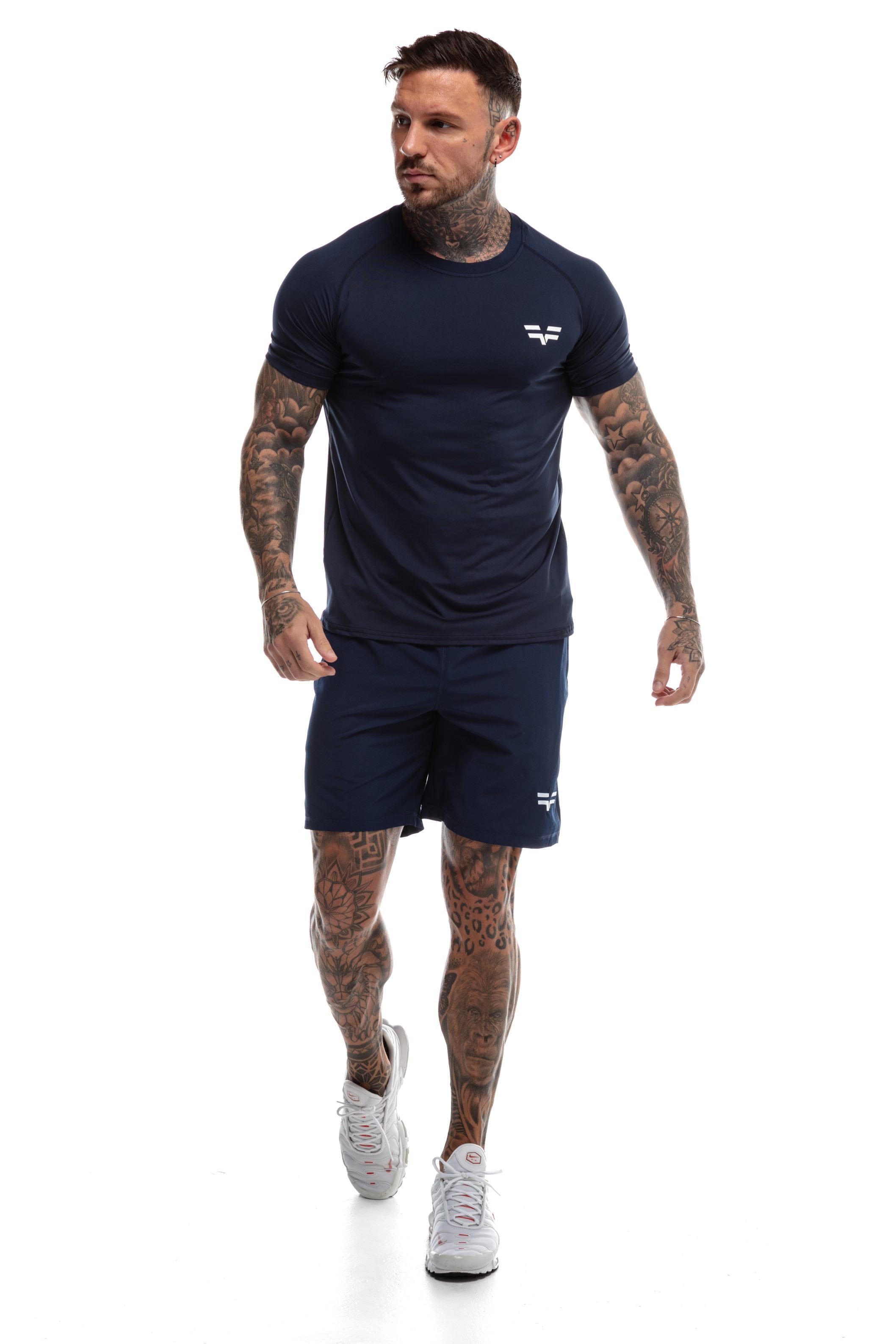 GymFreak Mens 365 Shorts - Navy Blue - 7 inch