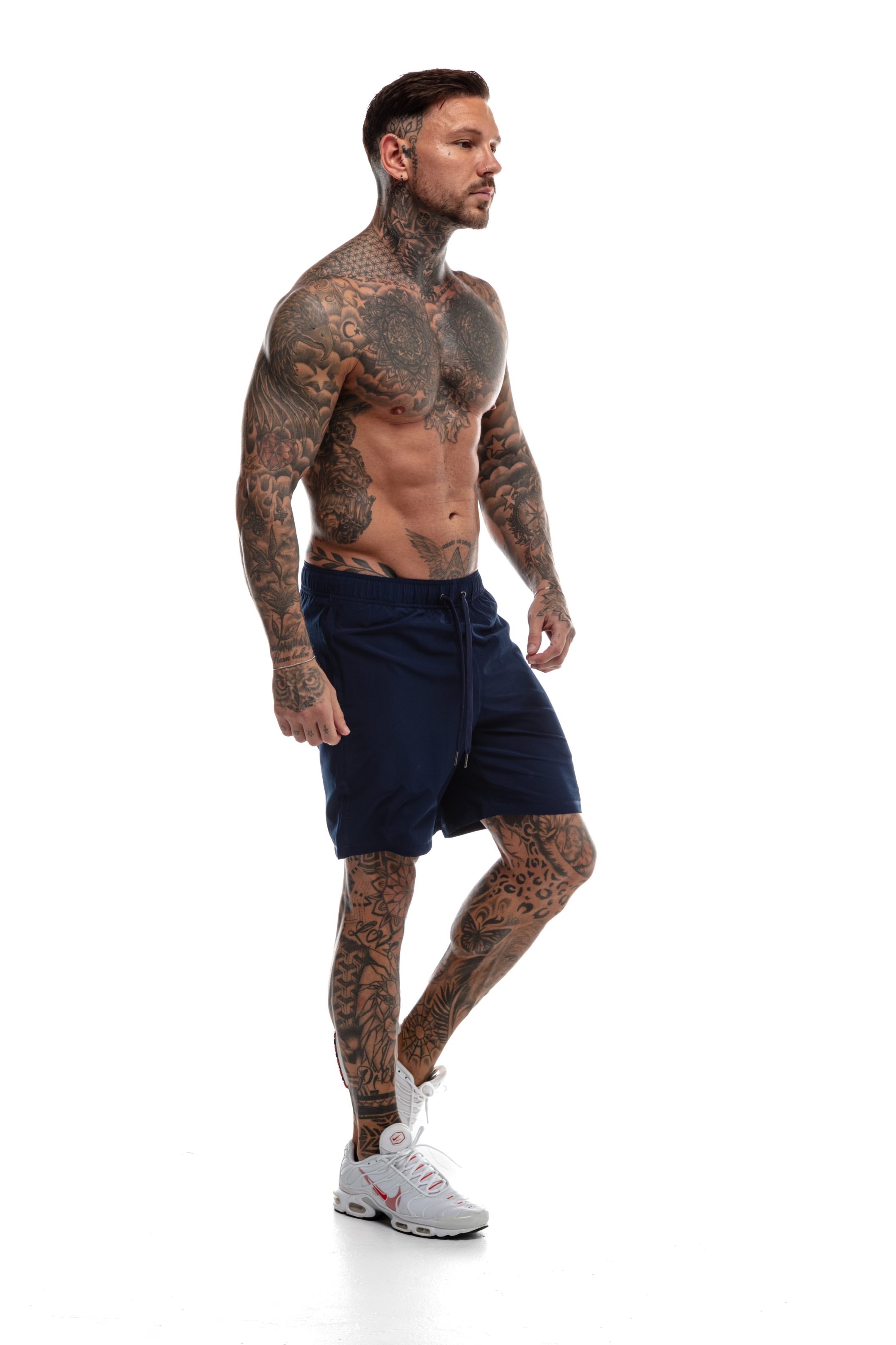 GymFreak Mens 365 Shorts - Navy Blue - 7 inch