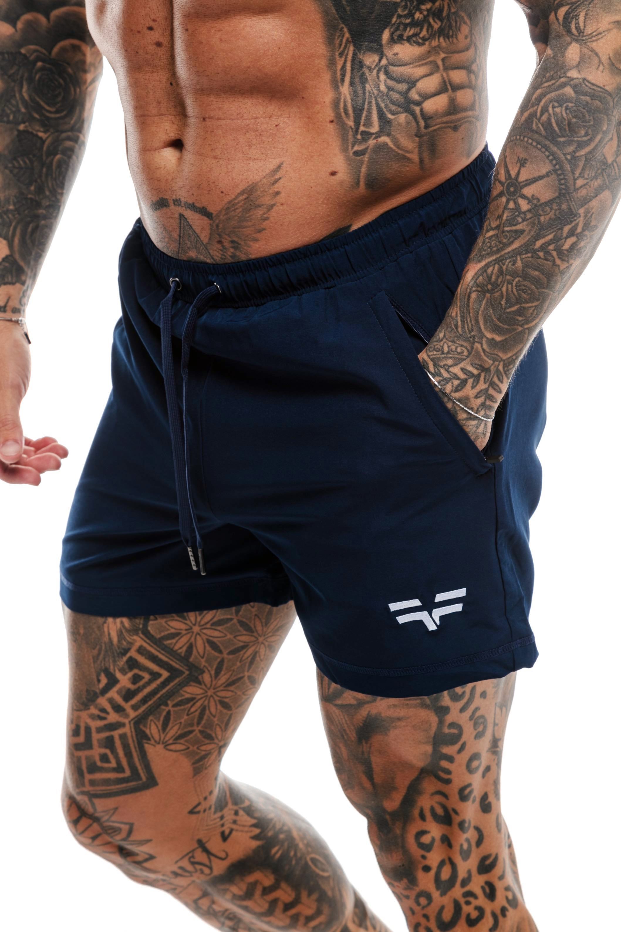 GymFreak Mens 365 Shorts - Navy Blue - 3.5inch