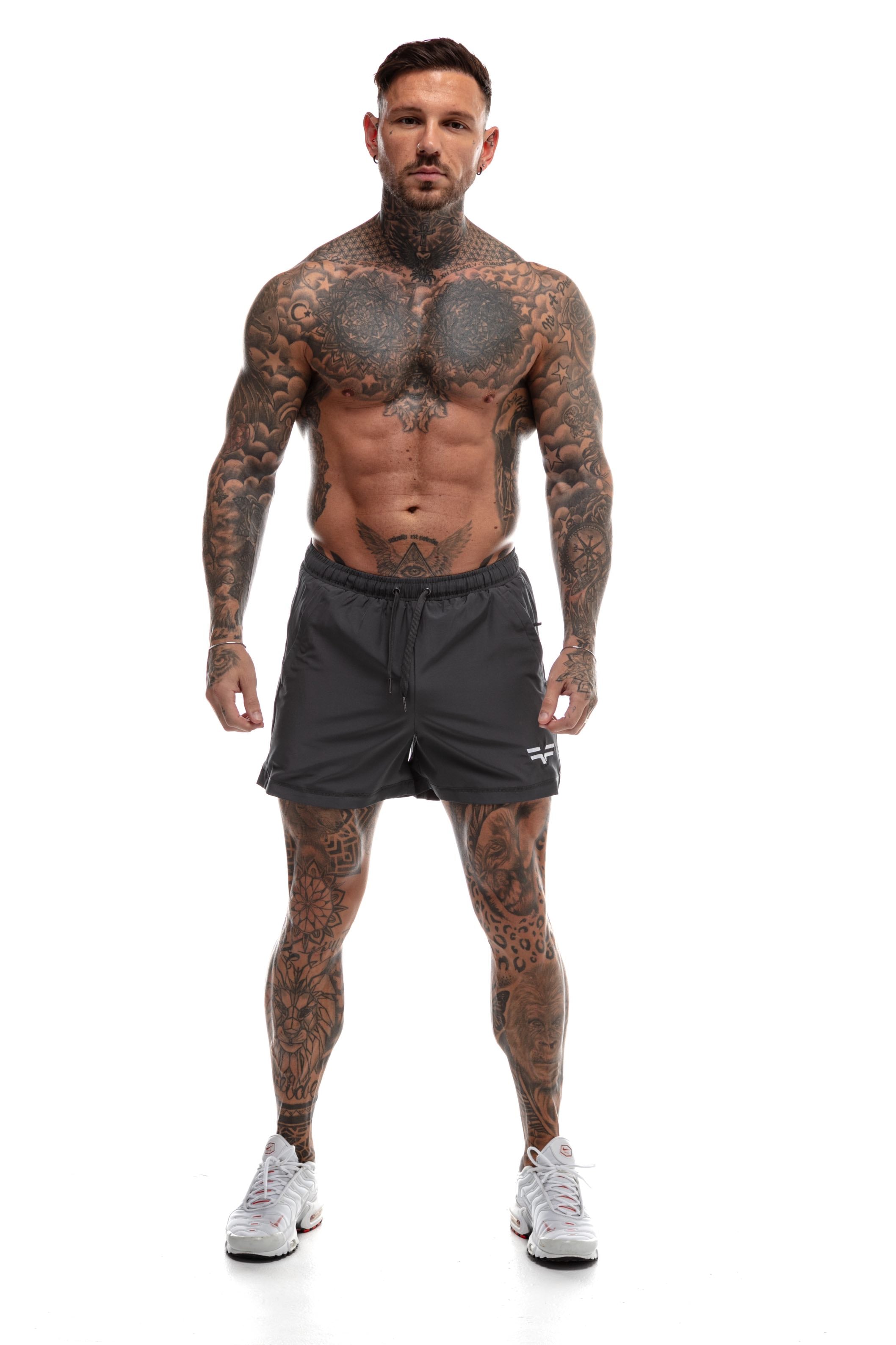 GymFreak Mens 365 Shorts - Charcoal - 3.5inch