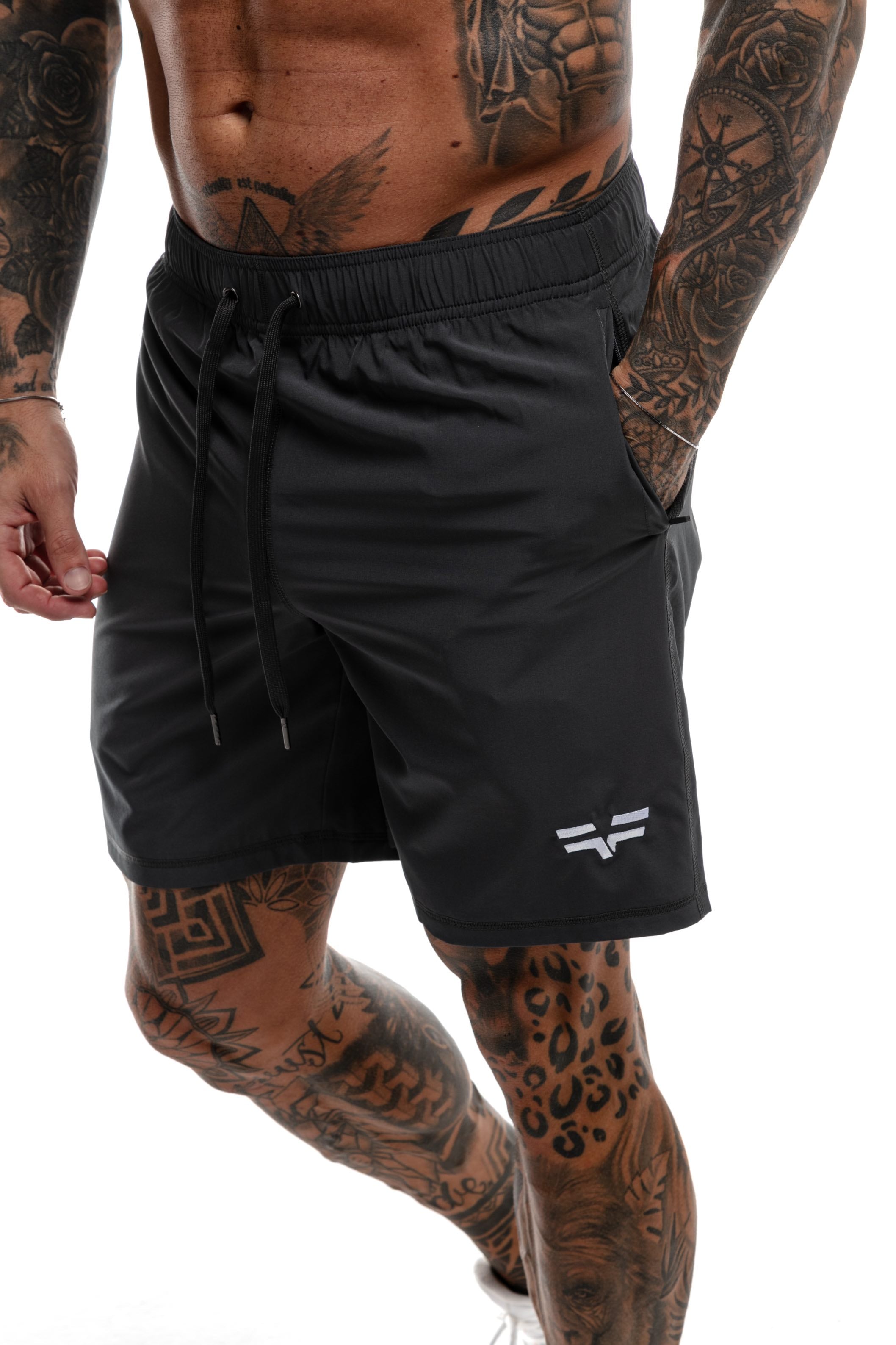 GymFreak Mens 365 Shorts - Charcoal - 7 inch