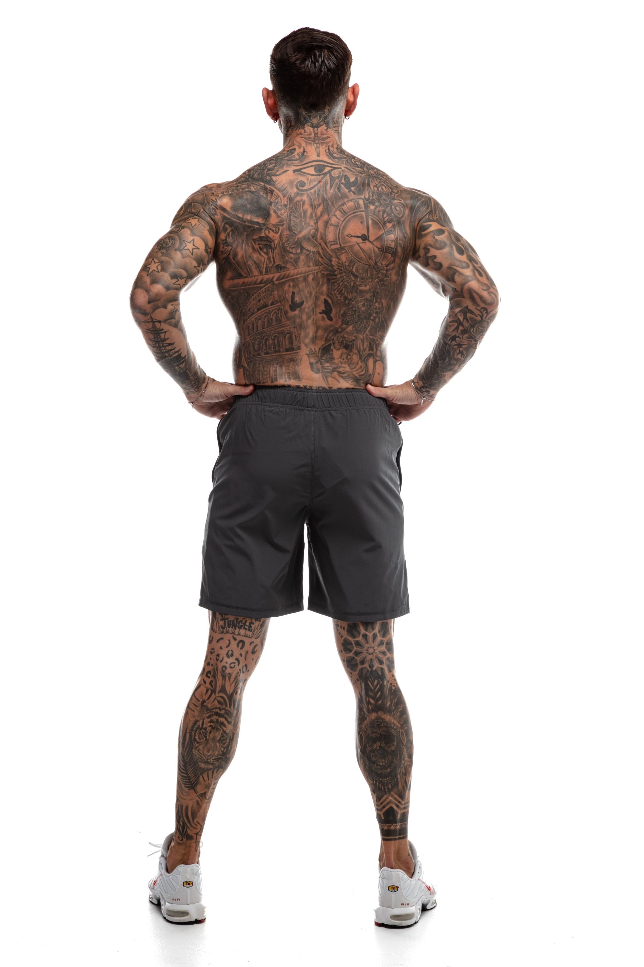 GymFreak Mens 365 Shorts - Charcoal - 7 inch