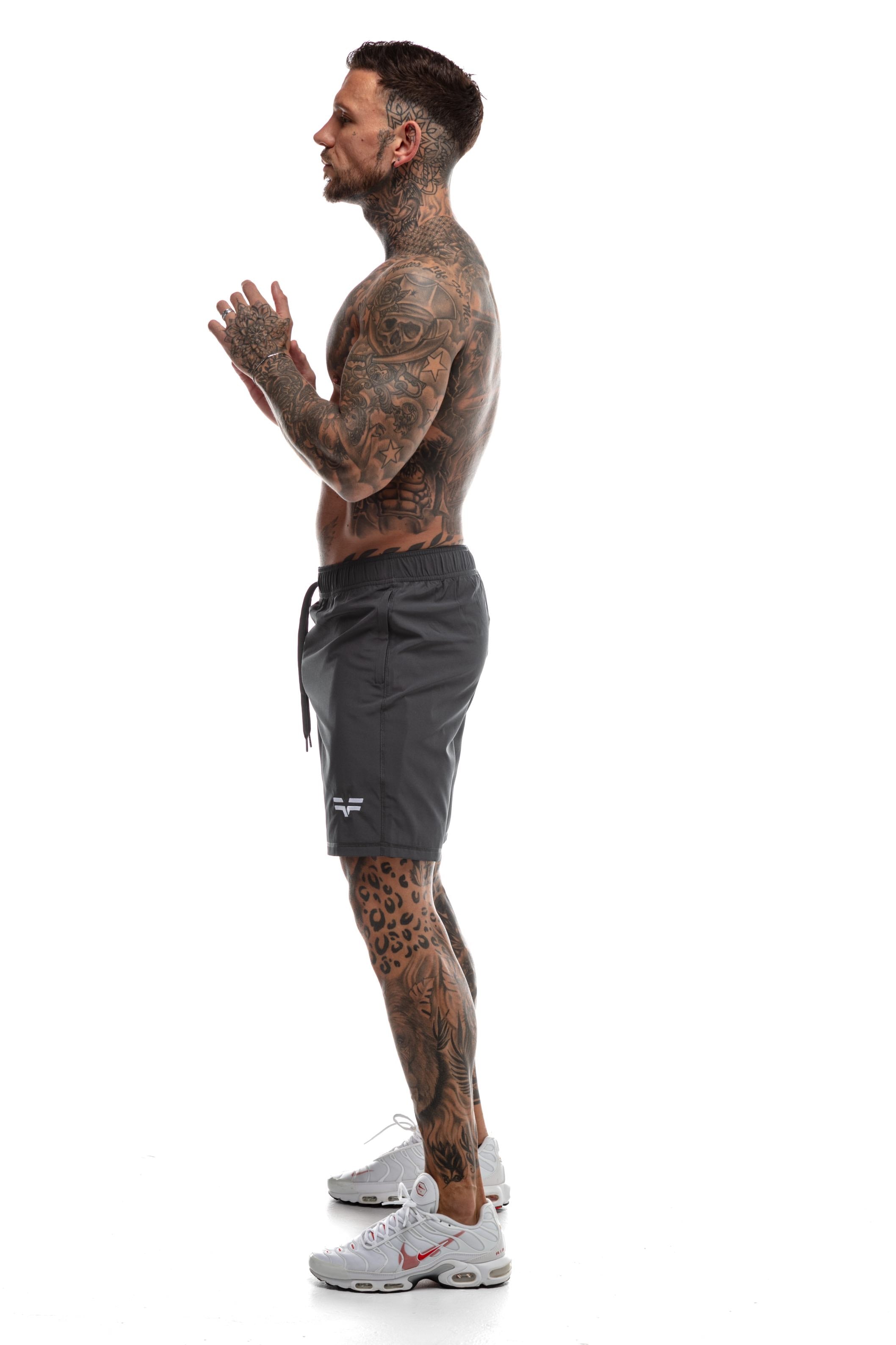 GymFreak Mens 365 Shorts - Charcoal - 7 inch