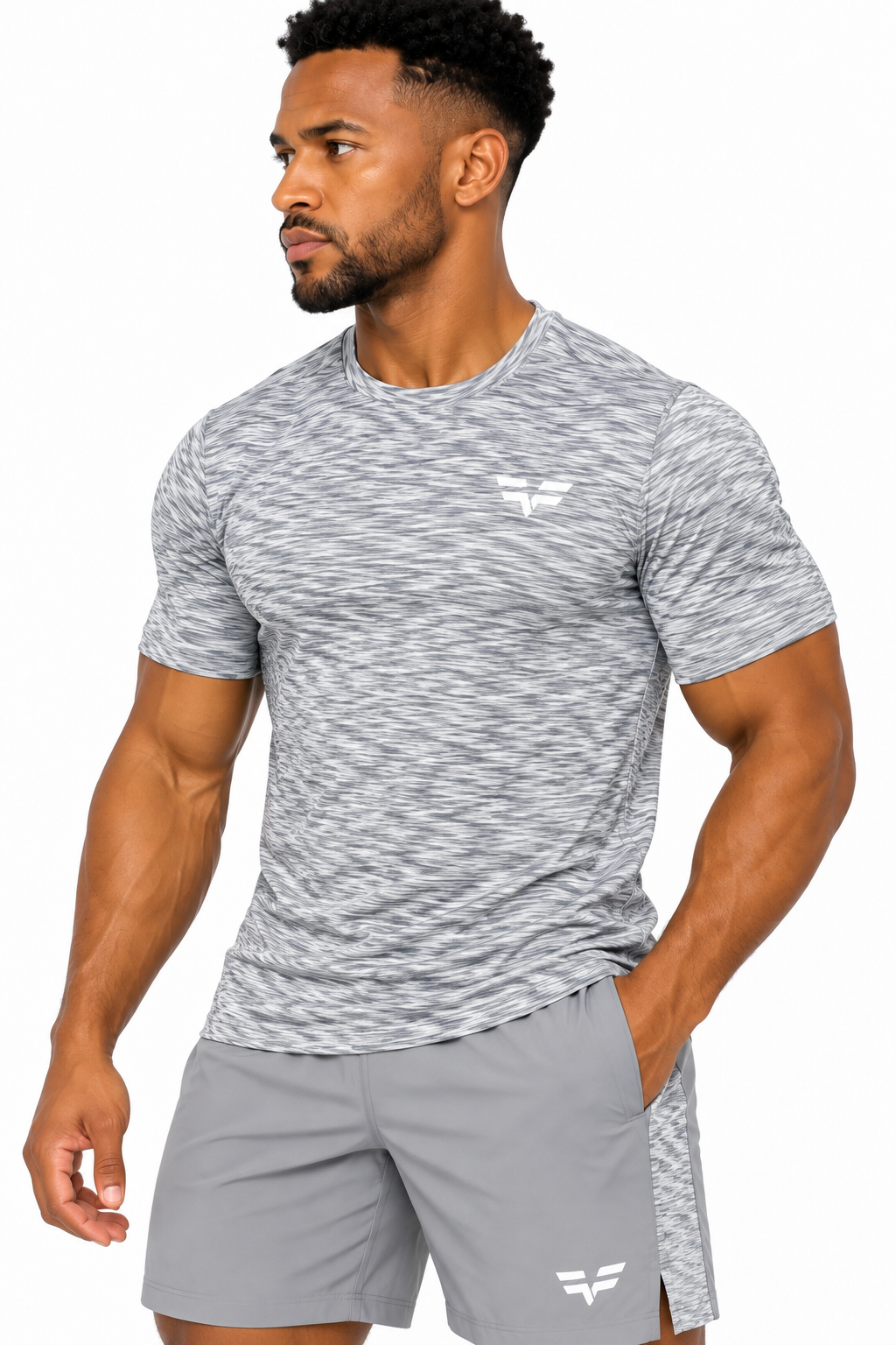 GymFreak Mens PRIME T-shirt - Silver Grey