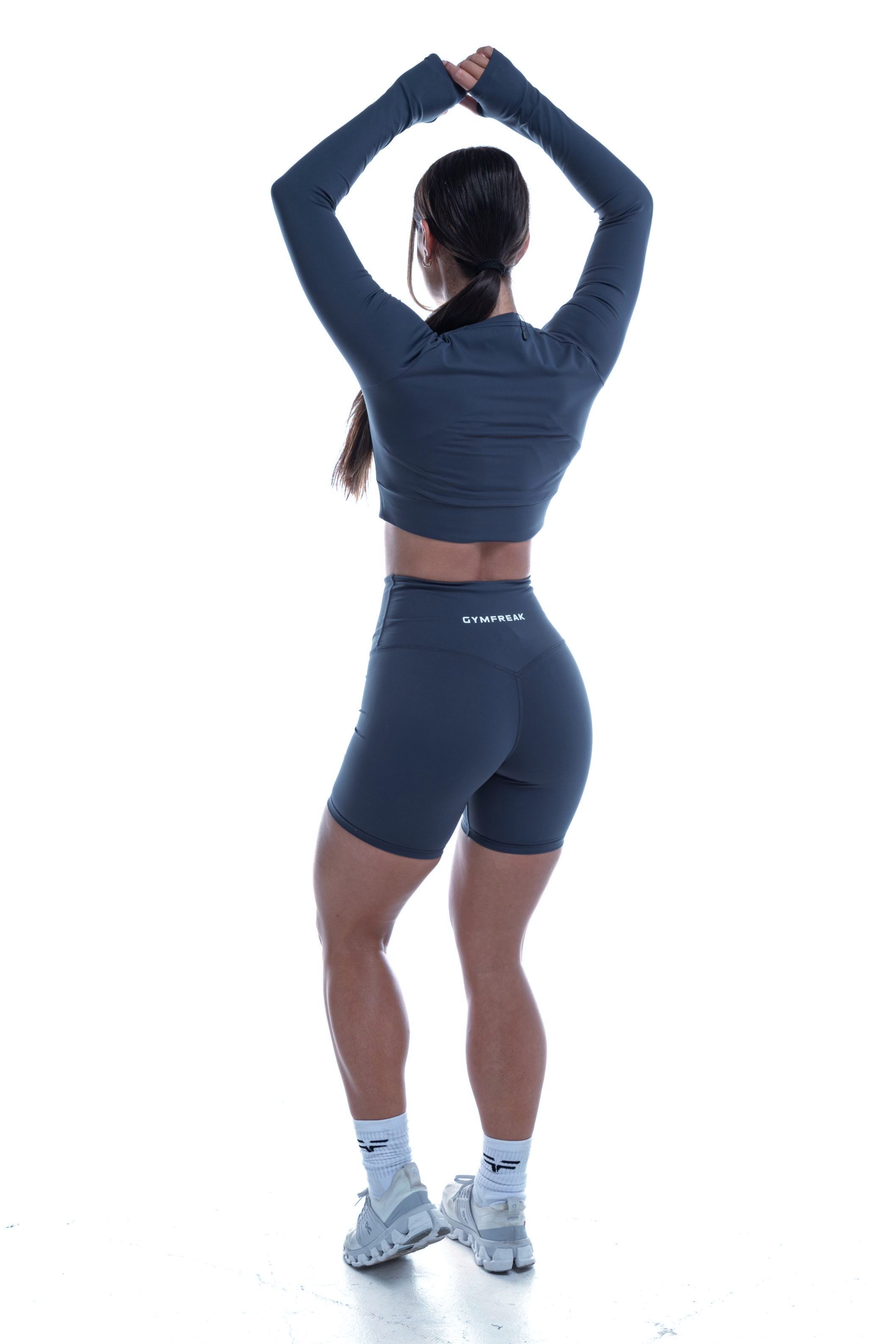 GymFreak Women's Vision Crop Top - Blue