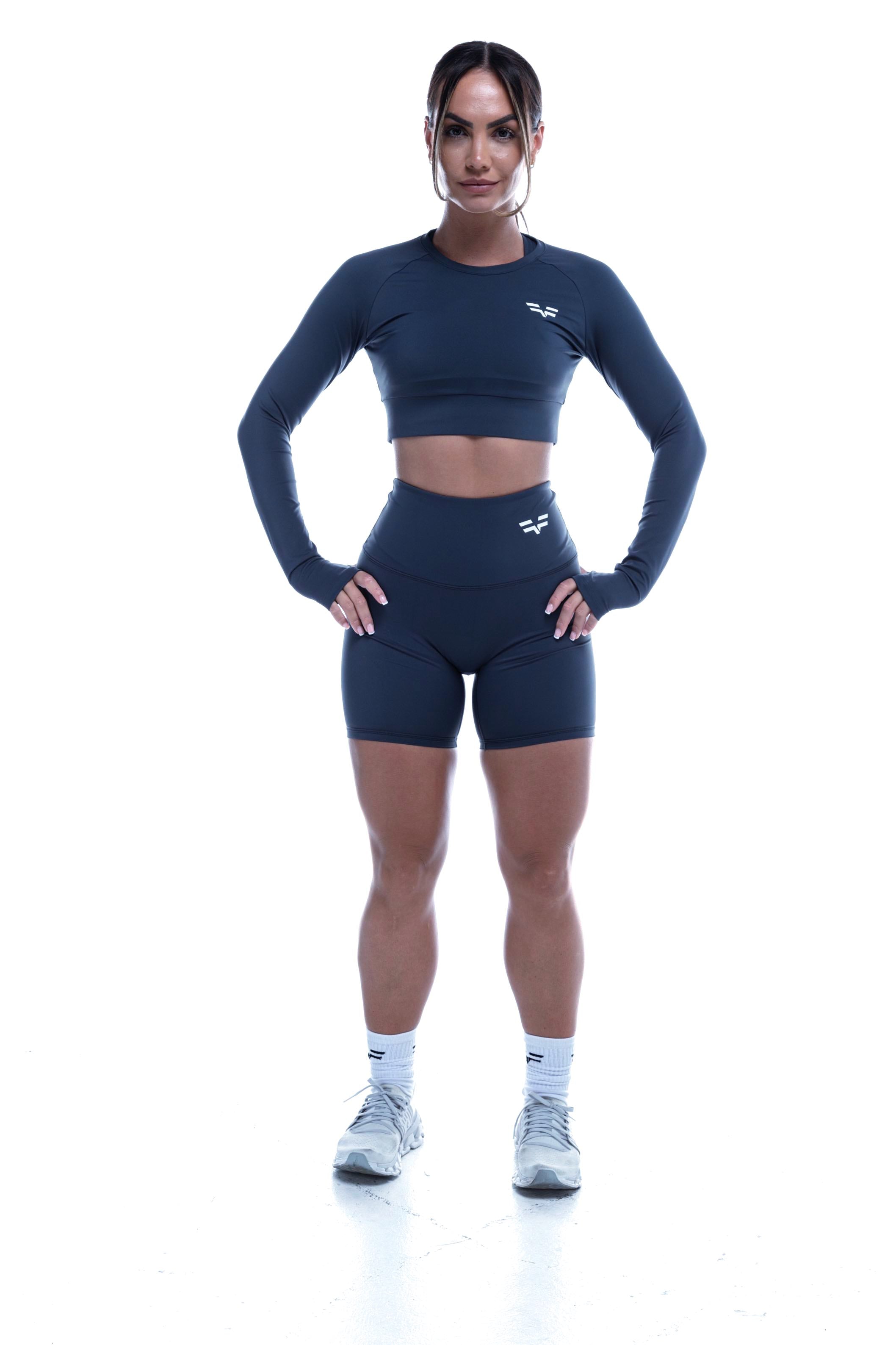 GymFreak Women's Vision Crop Top - Blue