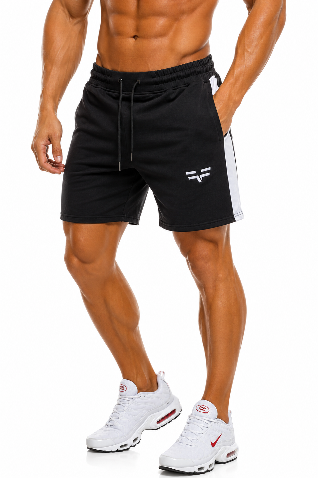 GymFreak Mens Icon Range Shorts - Charcoal - 7 inch