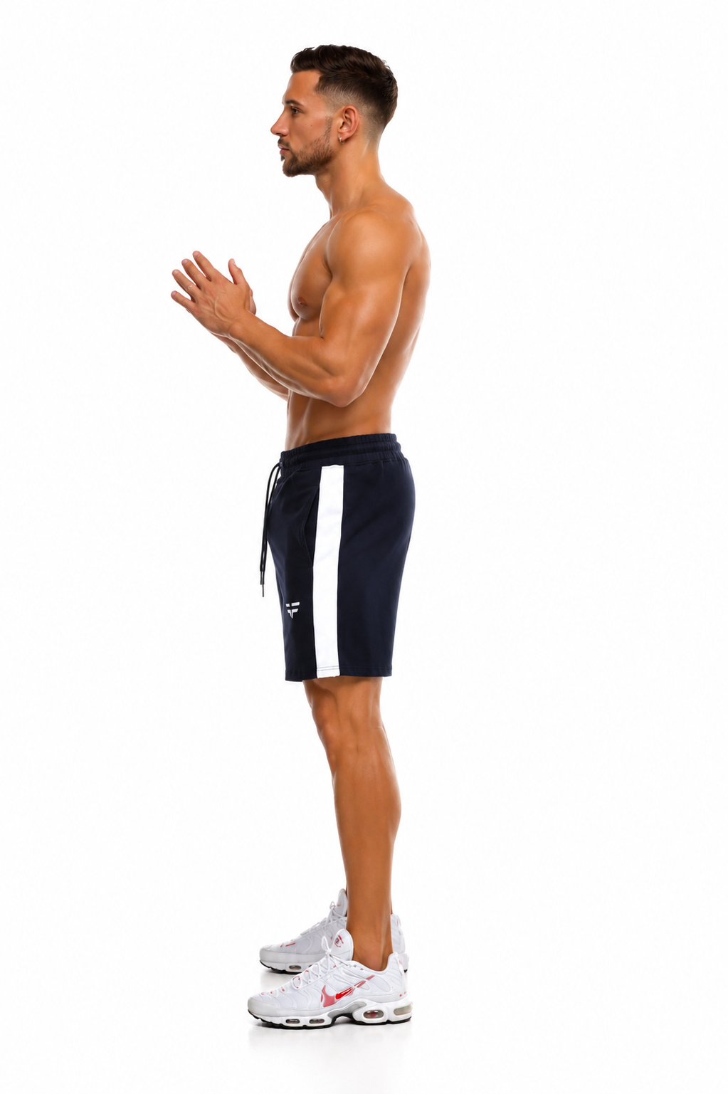 GymFreak Mens Icon Range Shorts - Navy Blue - 7 inch