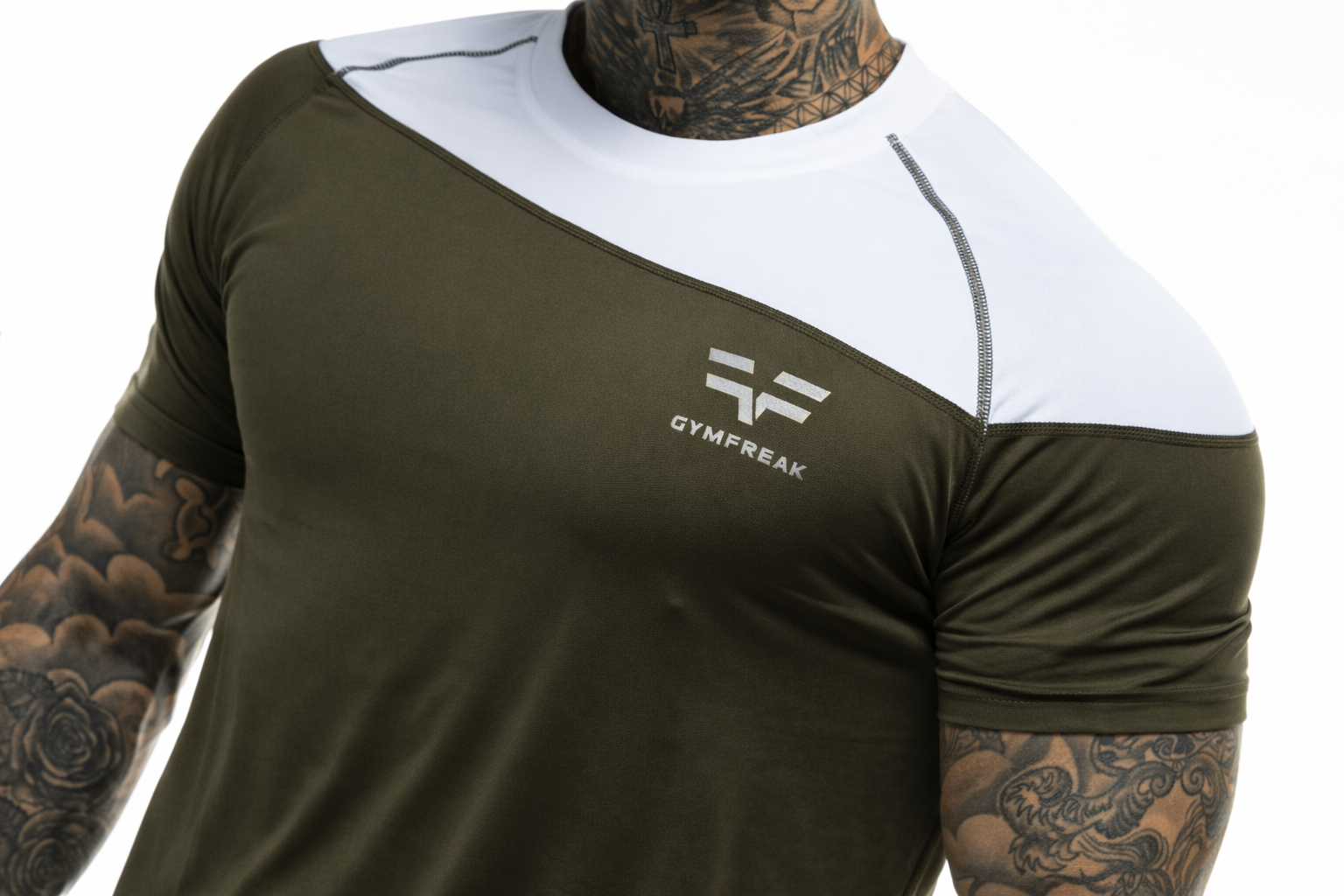 GymFreak Mens Pro T-Shirt - Khaki