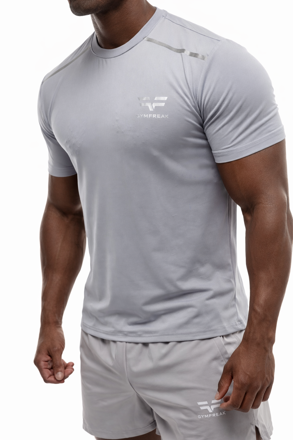GymFreak Mens Fusion T-Shirt - Light Grey