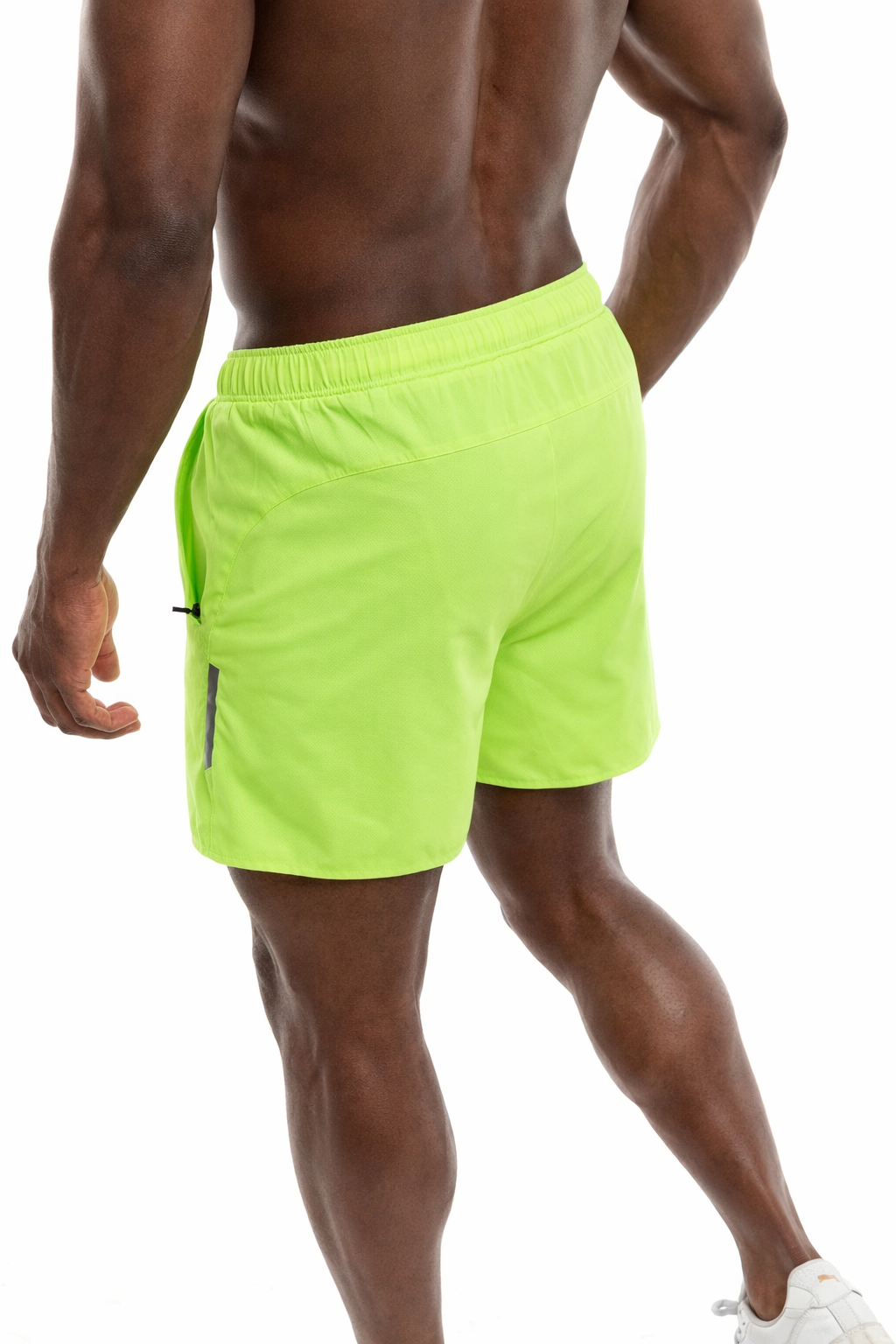 GymFreak Mens Neon Fusion Shorts - Neon Yellow - 3.5 inch