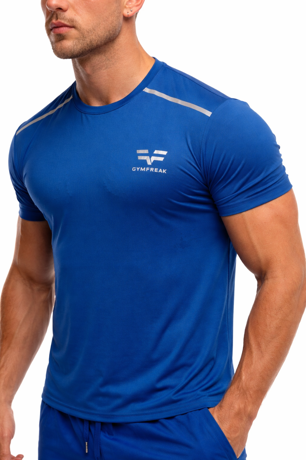 GymFreak Mens Fusion T-Shirt - Royal Blue