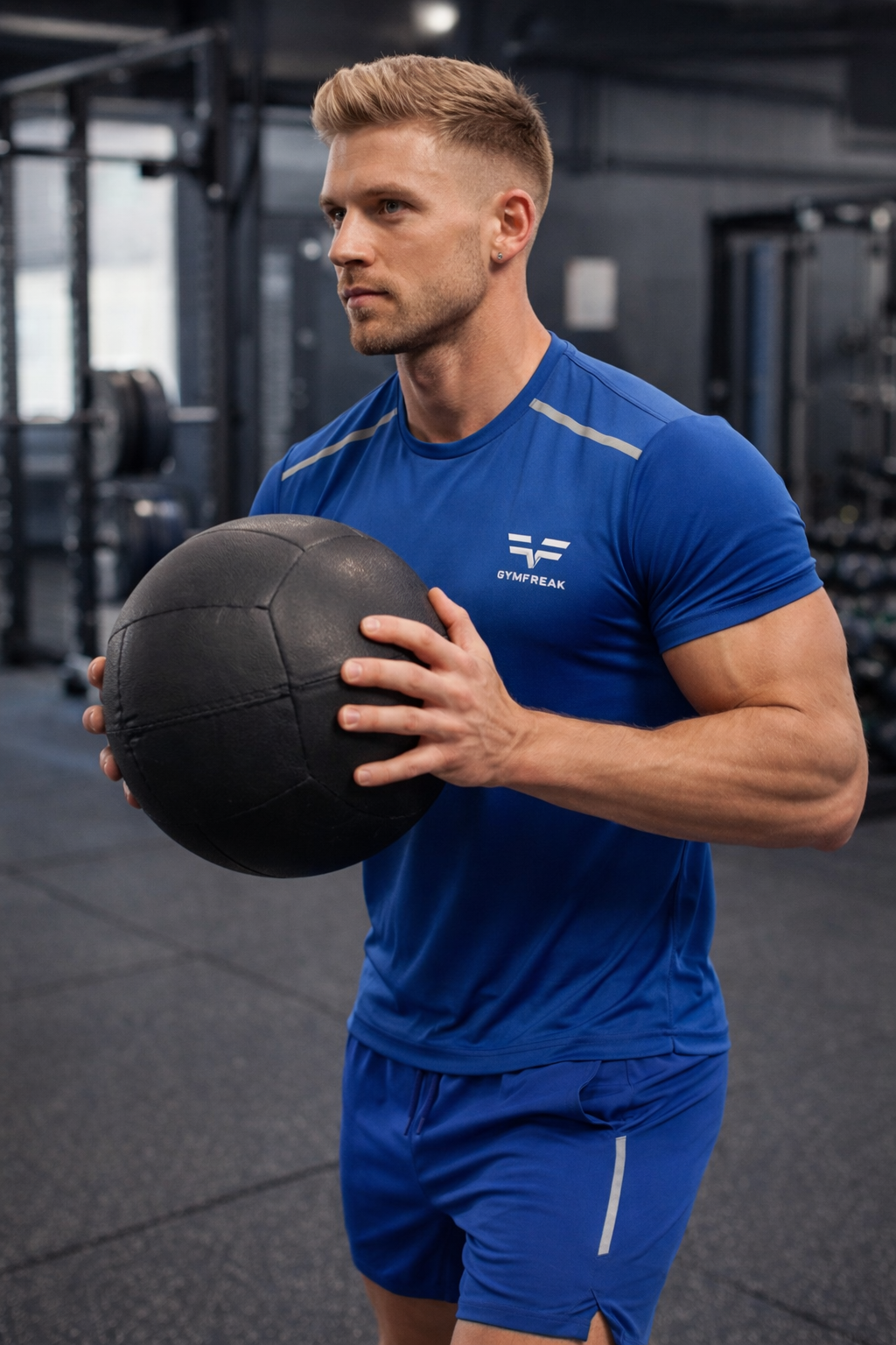 GymFreak Mens Fusion T-Shirt - Royal Blue