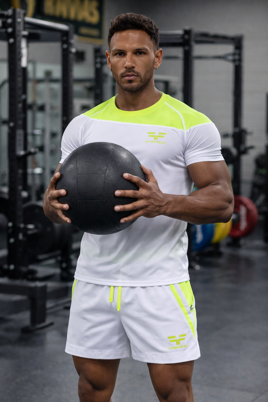 GymFreak Mens Neon Pro T-Shirt - Neon Yellow