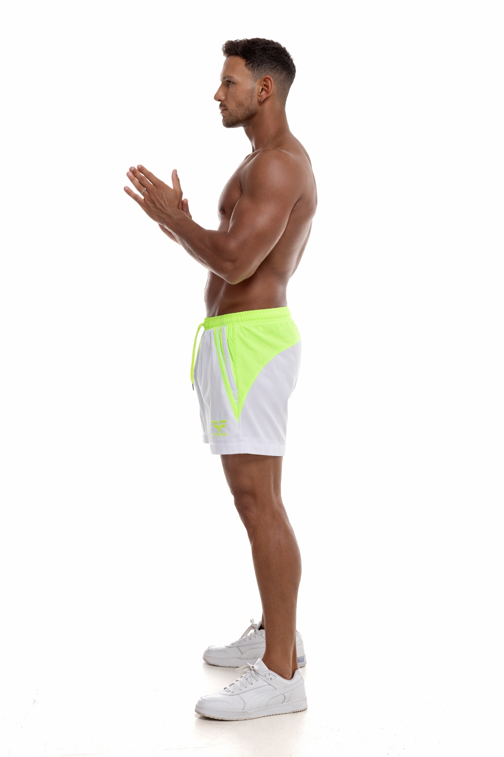 GymFreak Mens Neon Pro Shorts - Neon Yellow - 3.5 inch
