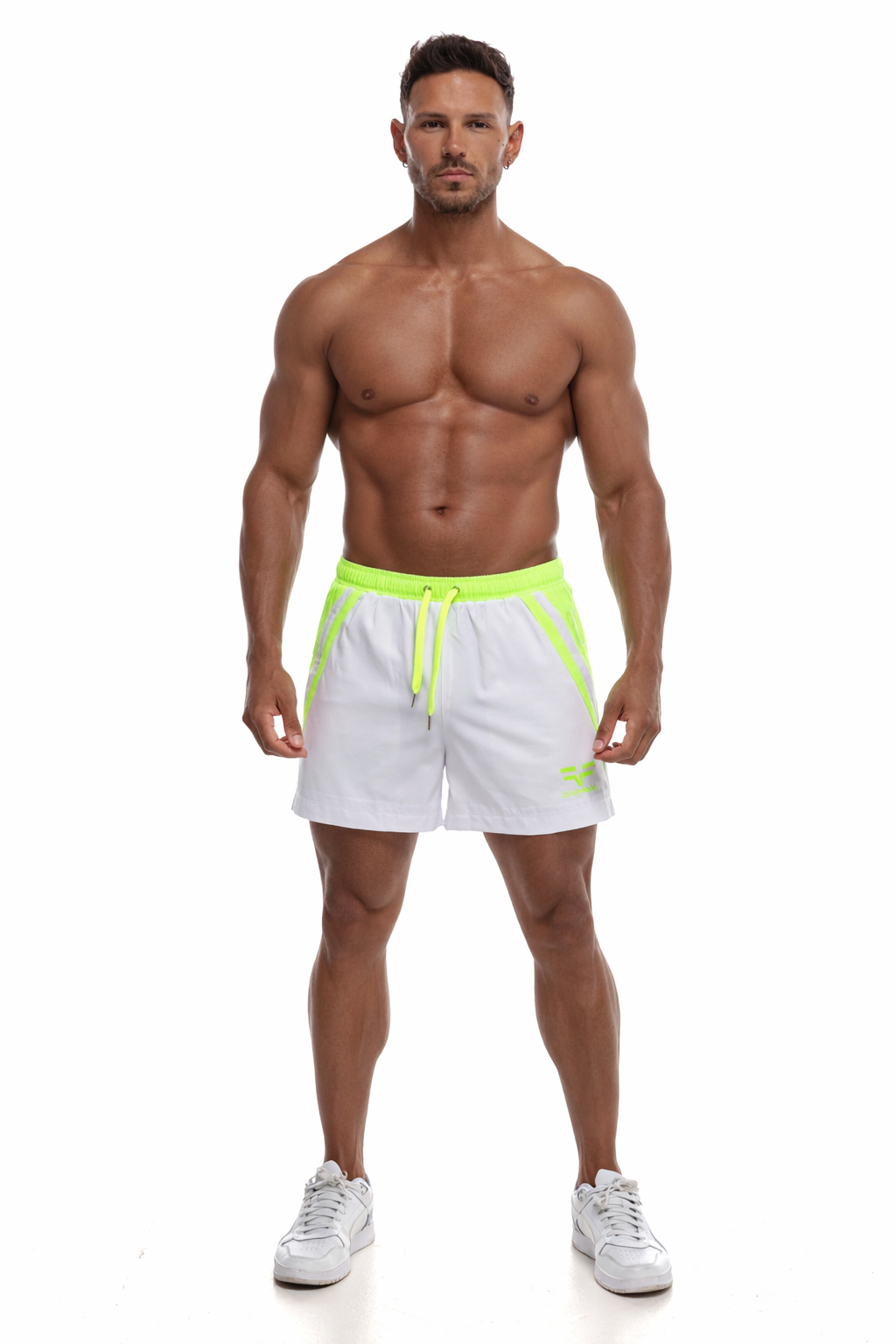 GymFreak Mens Neon Pro Shorts - Neon Yellow - 3.5 inch