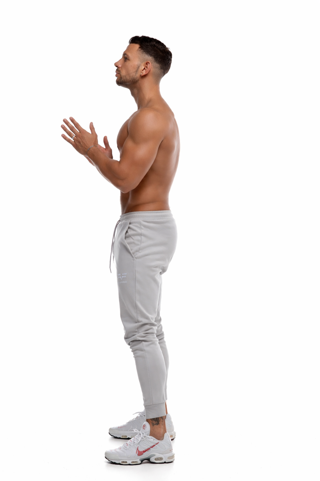 GymFreak Mens Power Joggers - Light Grey