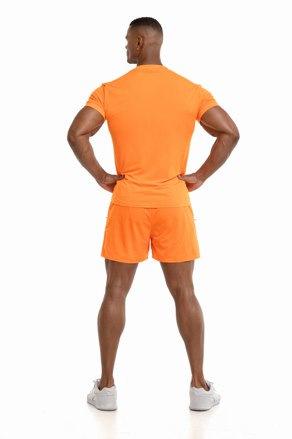 GymFreak Mens Neon Fusion T-Shirt - Neon Orange