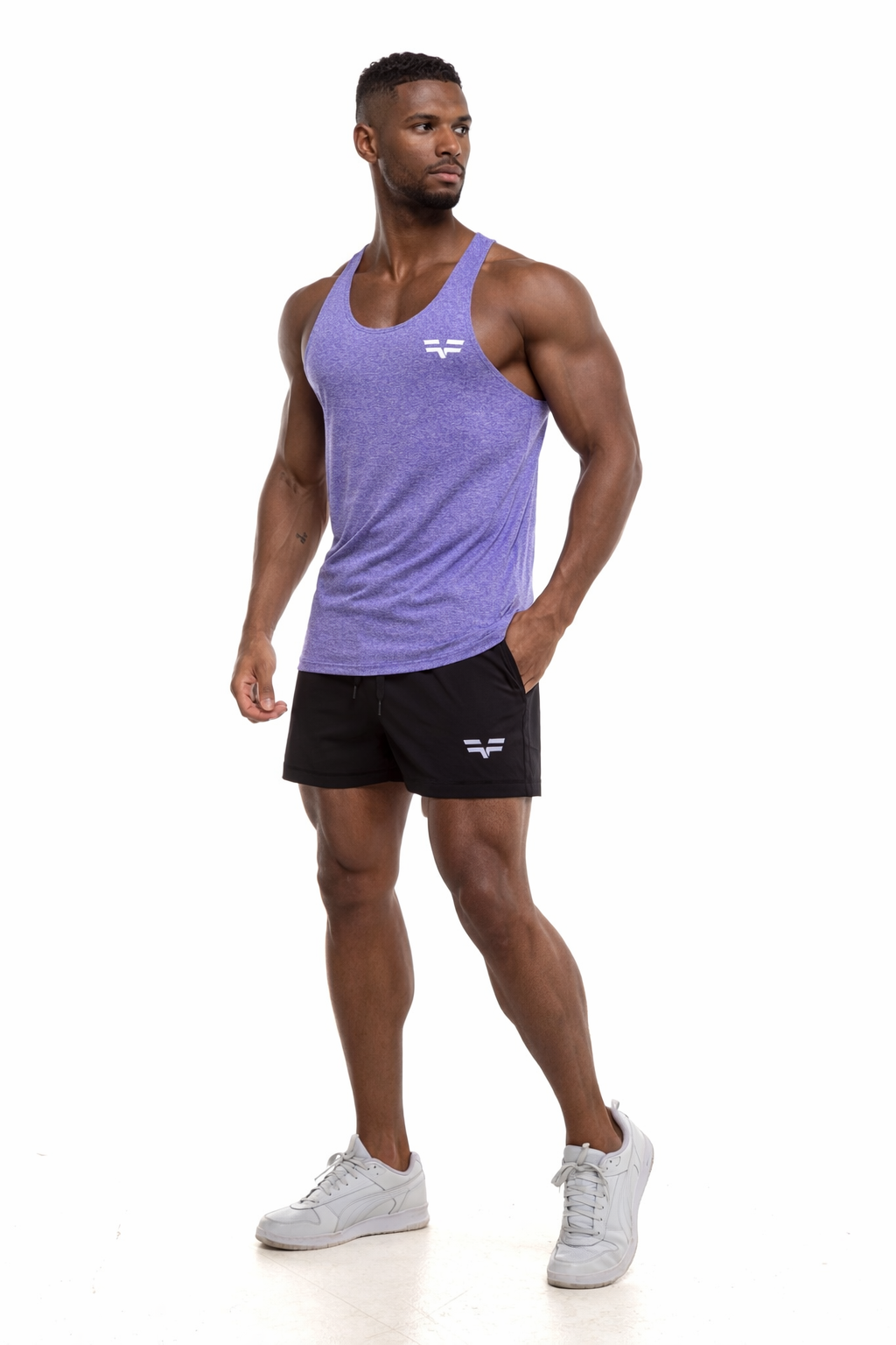 GymFreak Mens Active Vest - Purple