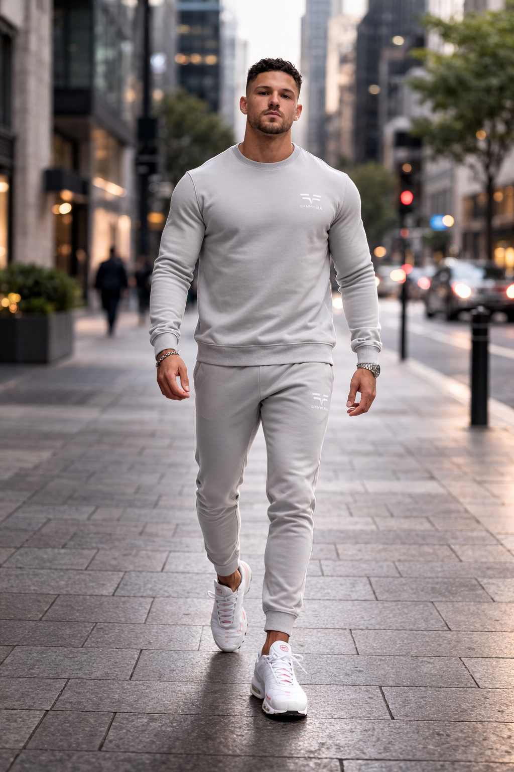 GymFreak Mens Power Joggers - Light Grey