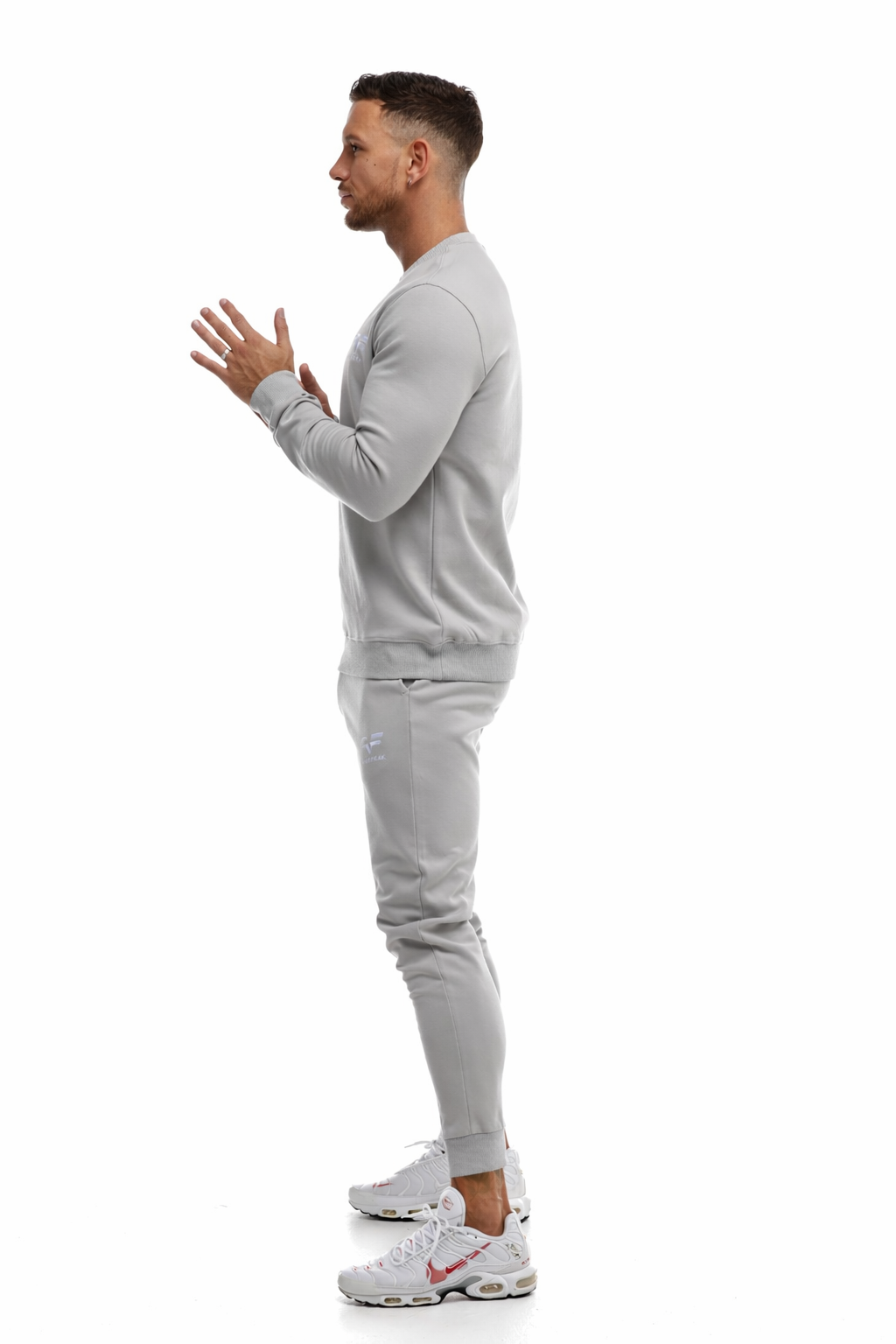 GymFreak Mens Power Sweatshirt - Light Grey