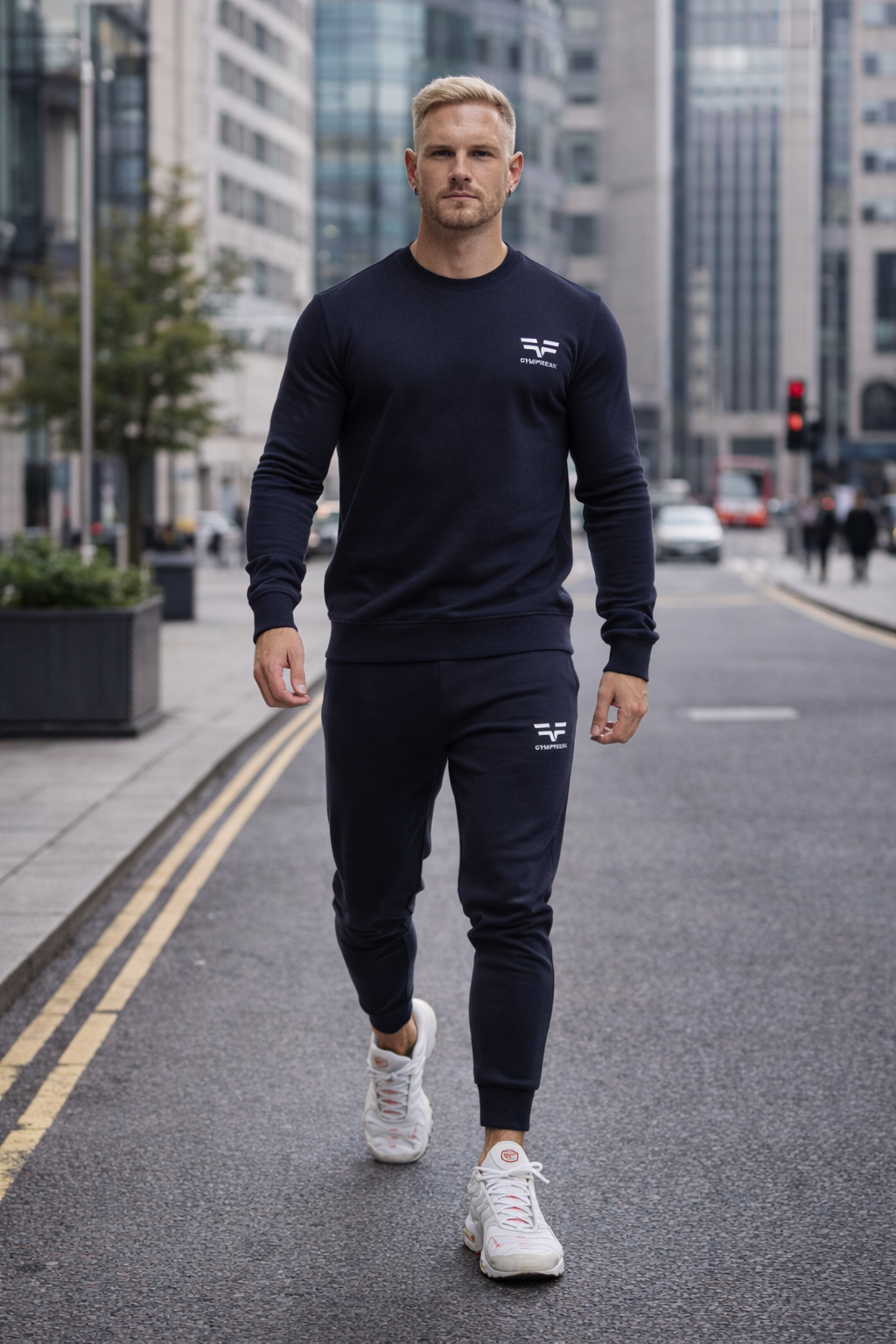 GymFreak Mens Power Sweatshirt - Navy Blue