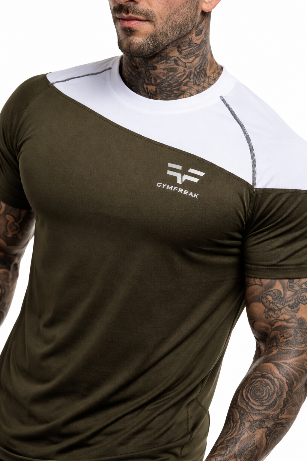 GymFreak Mens Pro T-Shirt - Khaki