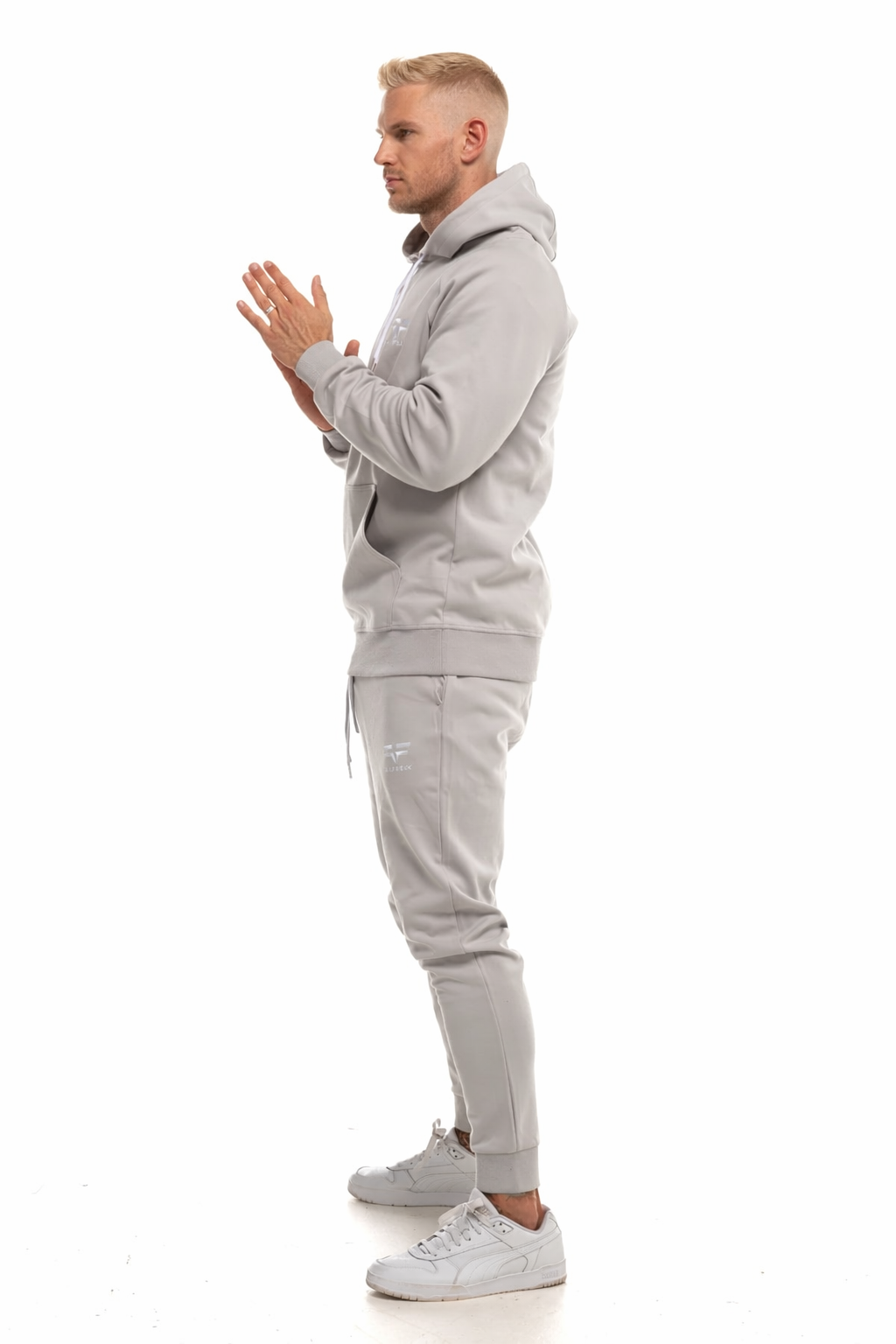 GymFreak Mens Power Hoodie - Light Grey