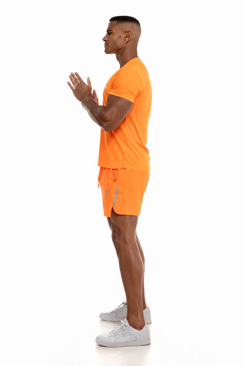 GymFreak Mens Neon Fusion T-Shirt - Neon Orange