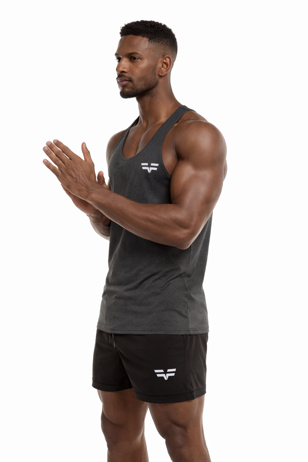 GymFreak Mens Active Vest - Charcoal