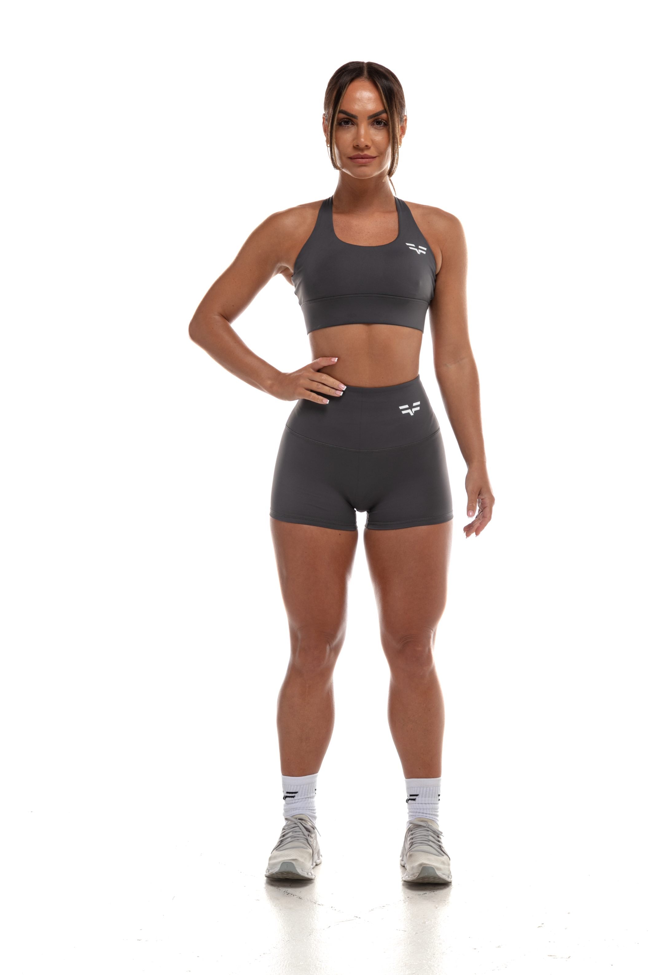 GymFreak Women's Vision Shorts - 2 inch Grey