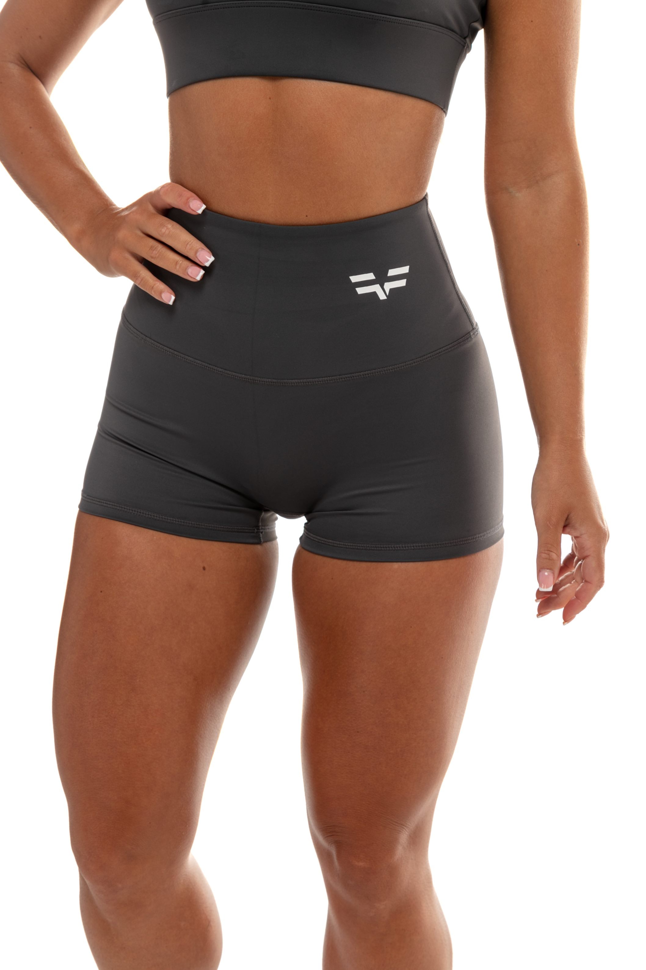 GymFreak Women's Vision Shorts - 2 inch Grey