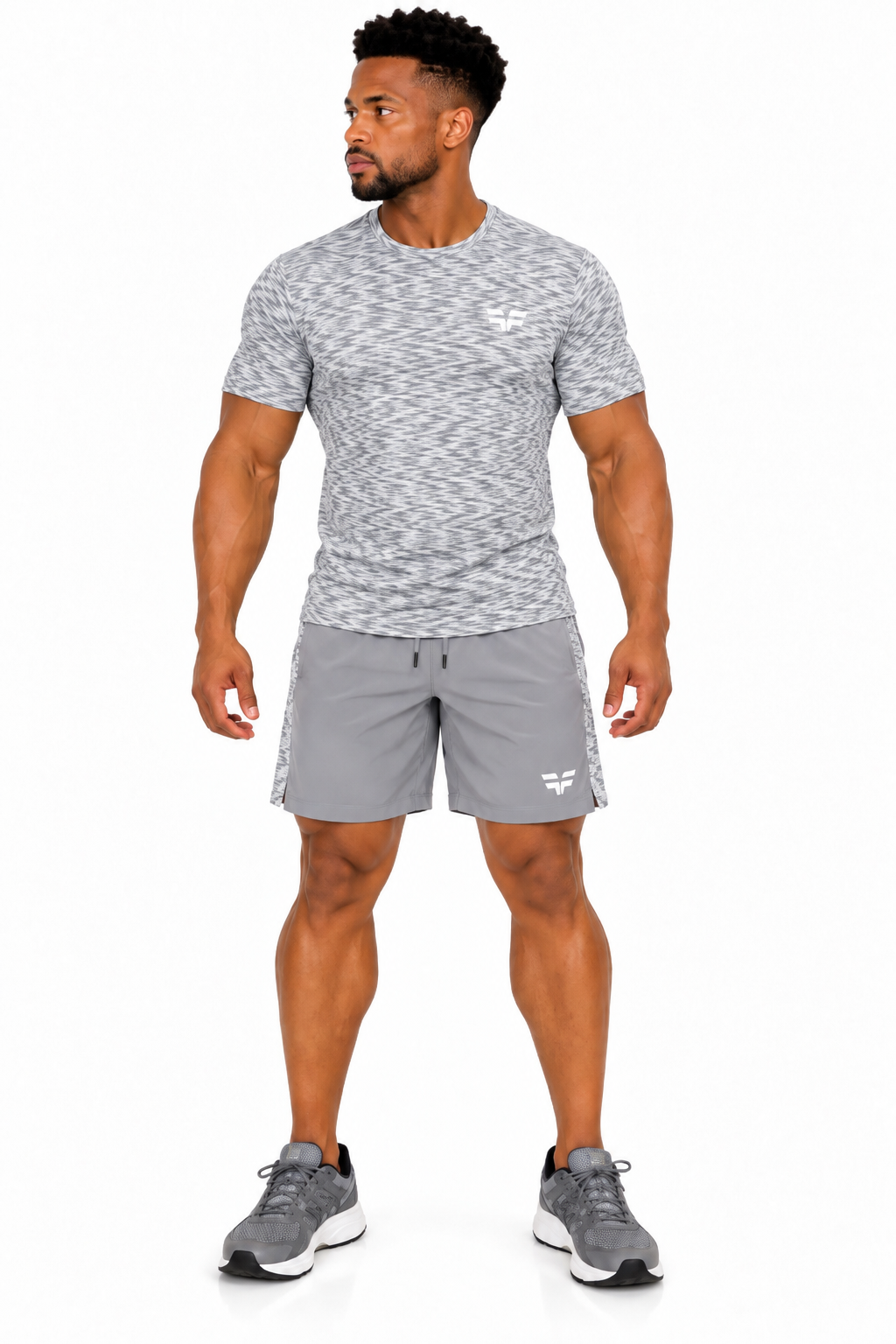 GymFreak Mens PRIME T-shirt - Silver Grey