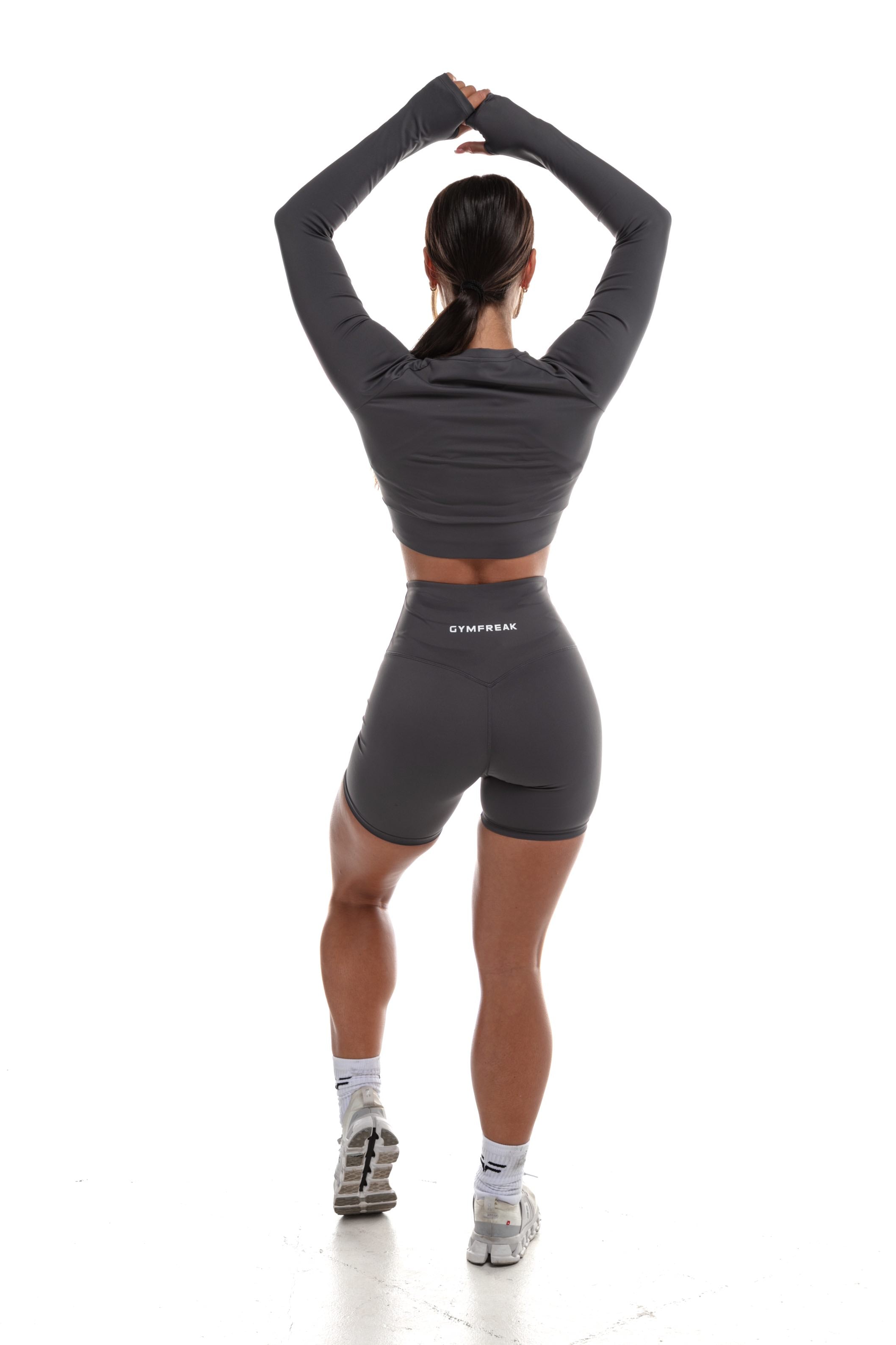 GymFreak Womens Vision Shorts - 6 inch Grey