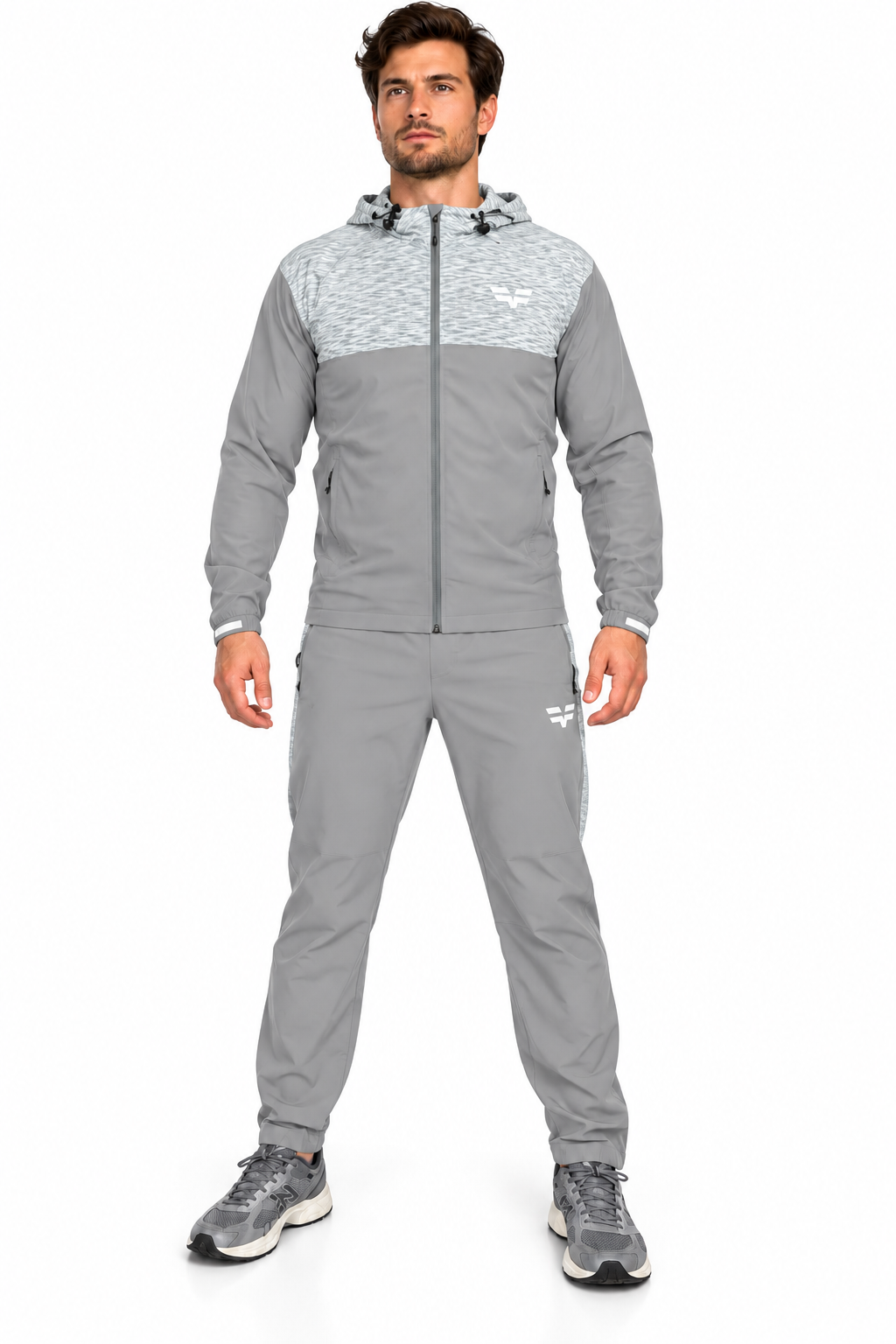 GymFreak Mens PRIME Jacket - Silver Grey