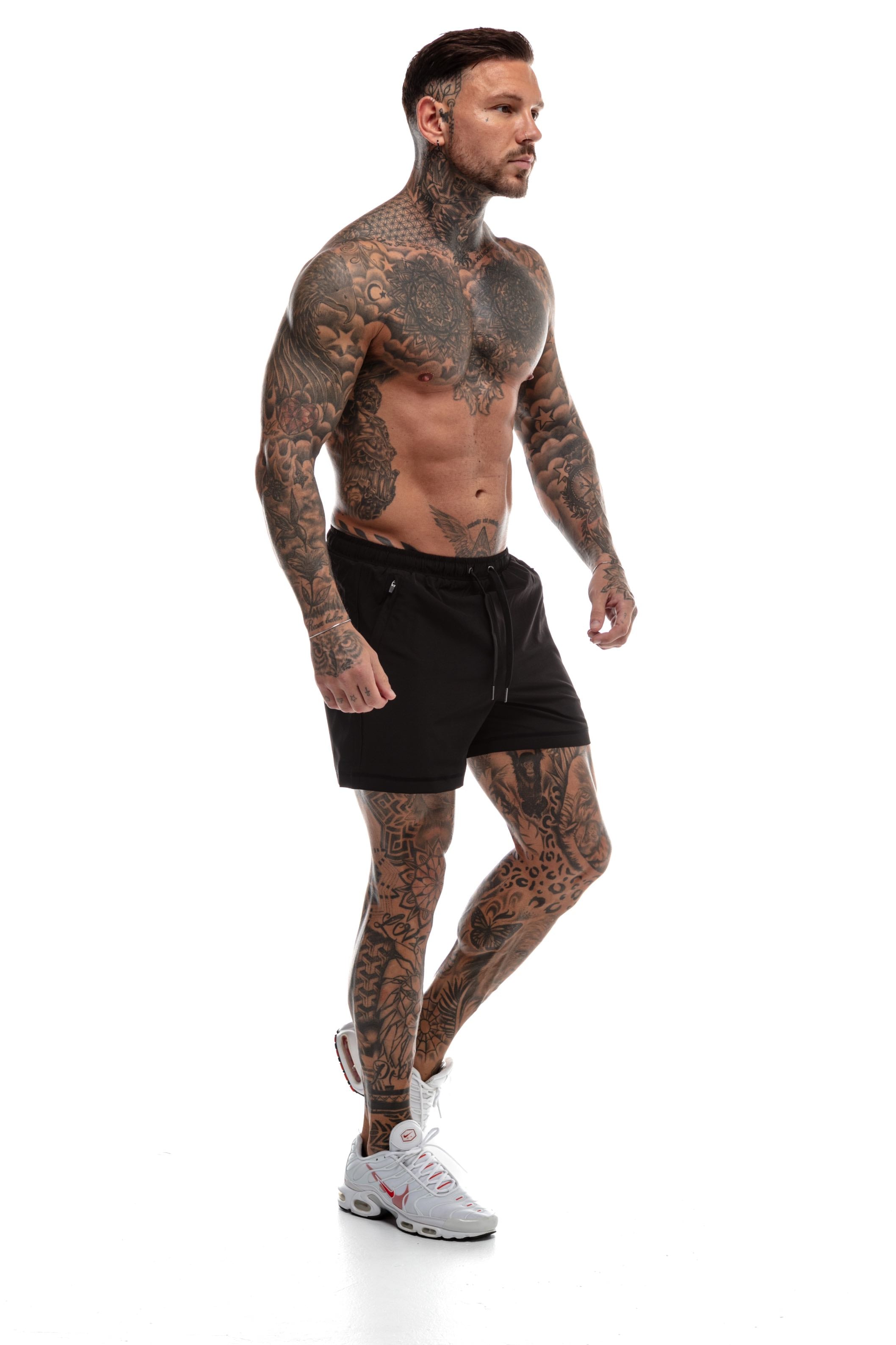 GymFreak Mens 365 Shorts - Black - 3.5inch