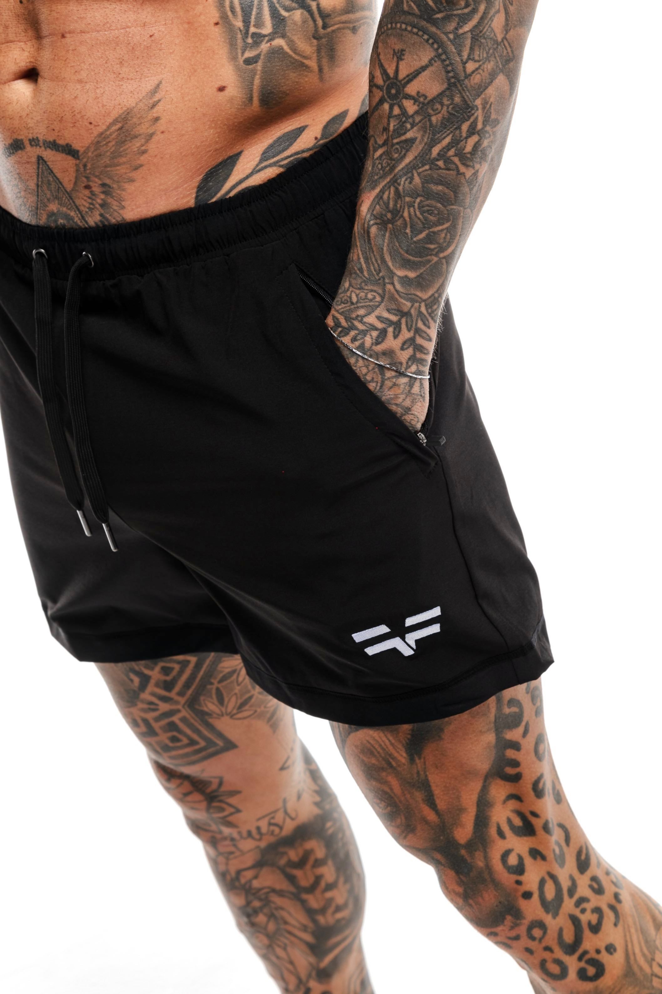 GymFreak Mens 365 Shorts - Black - 3.5inch