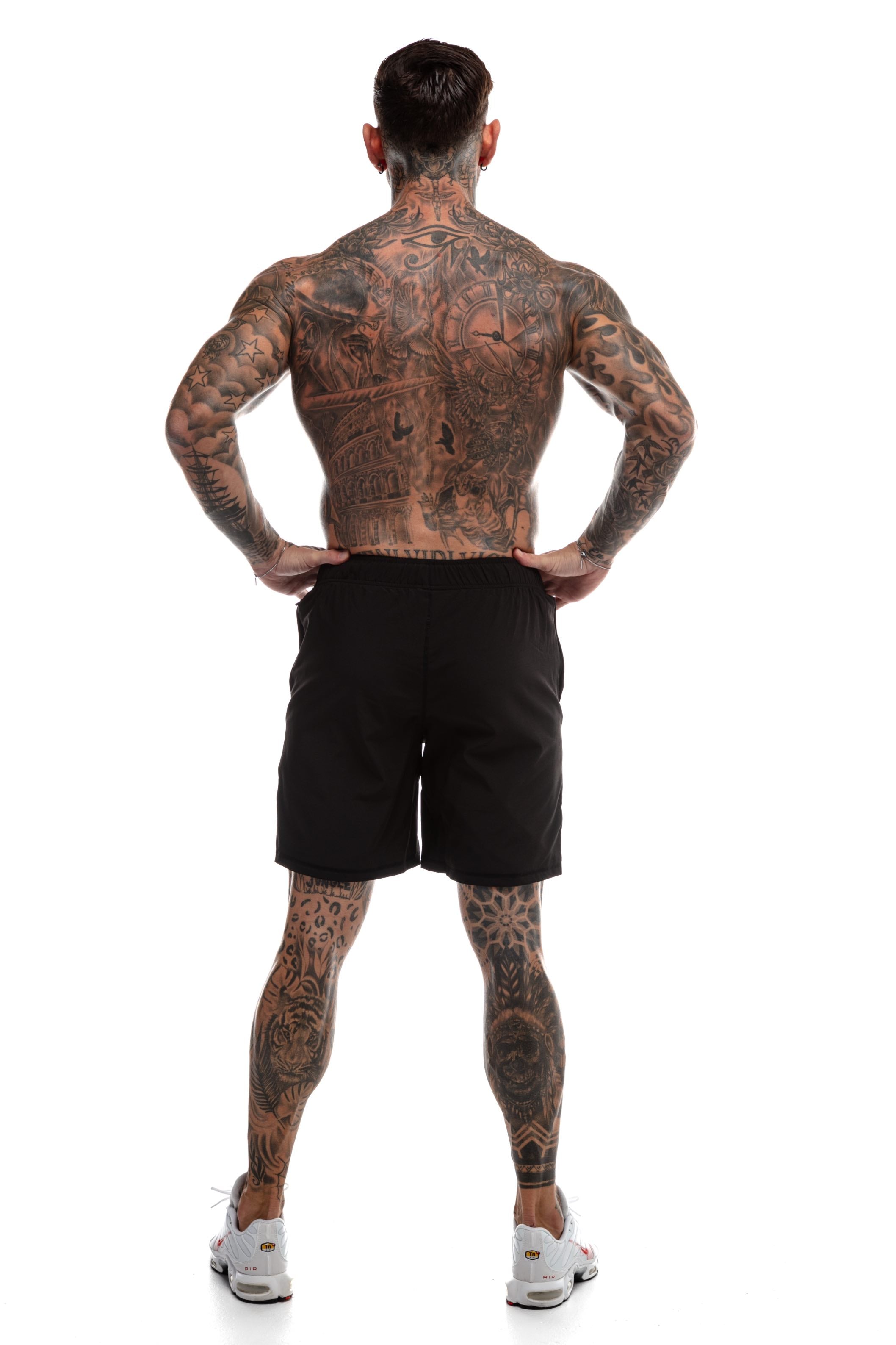 GymFreak Mens 365 Shorts - Black - 7 inch
