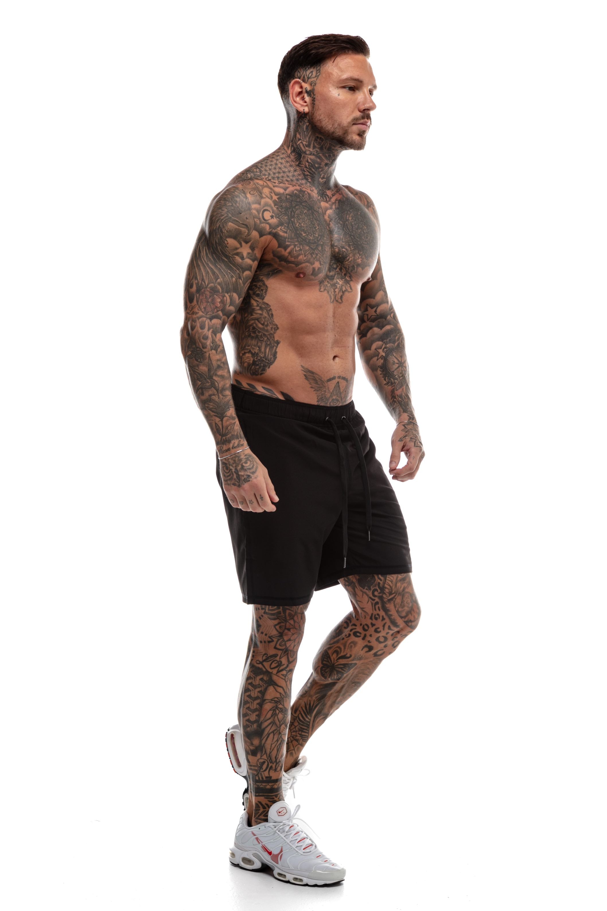 GymFreak Mens 365 Shorts - Black - 7 inch