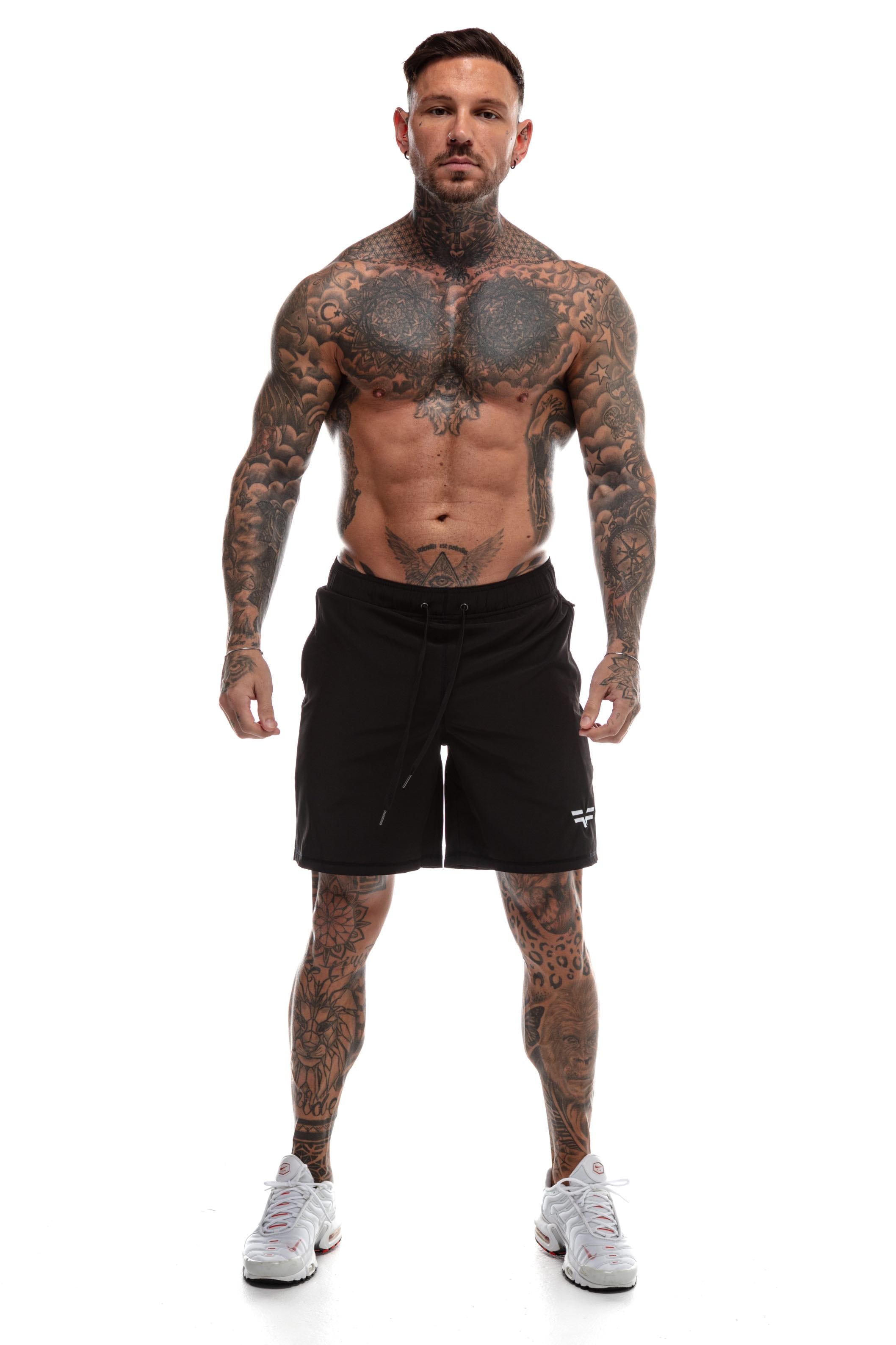 GymFreak Mens 365 Shorts - Black - 7 inch