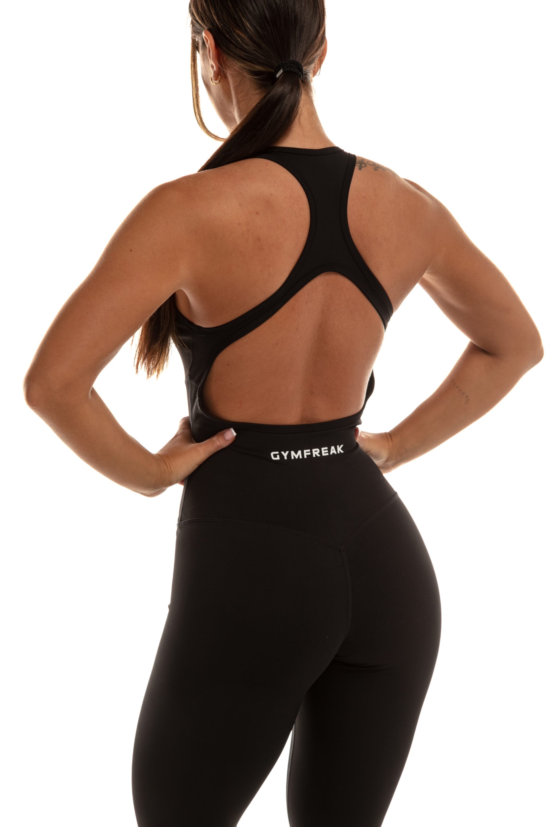 GymFreak Women's Vision Unitard - Black - legging style