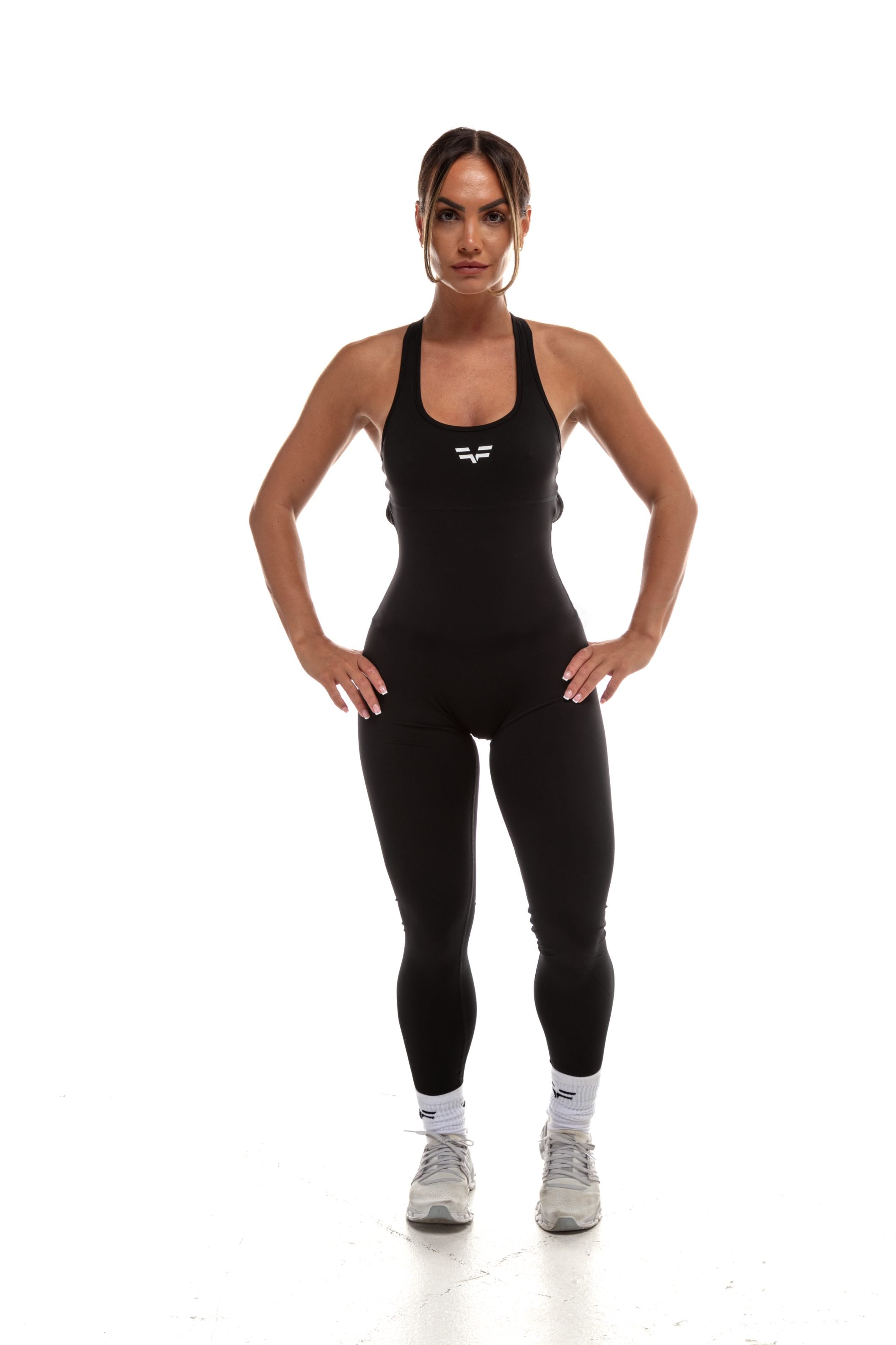 GymFreak Women's Vision Unitard - Black - legging style