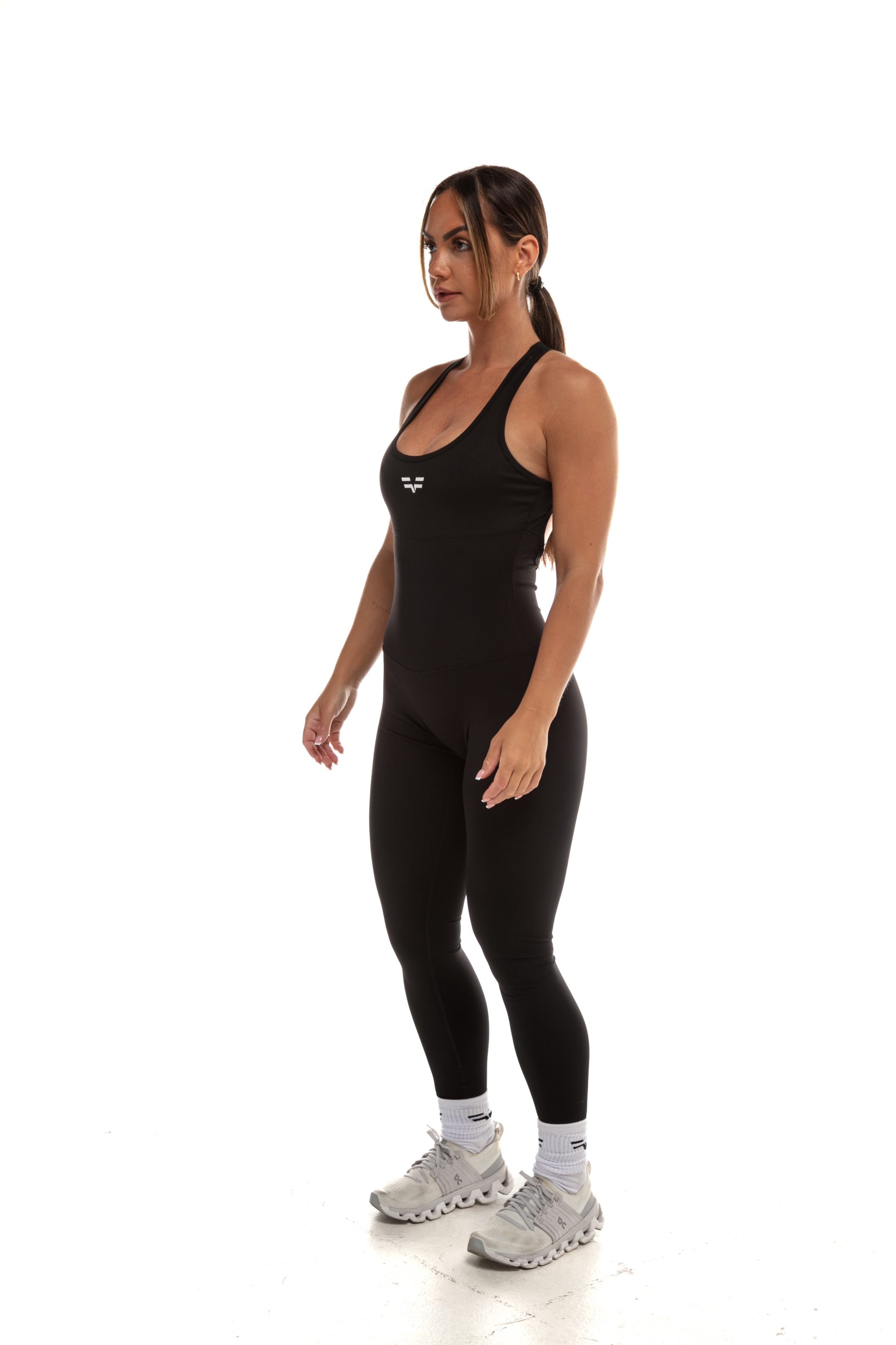 GymFreak Women's Vision Unitard - Black - legging style