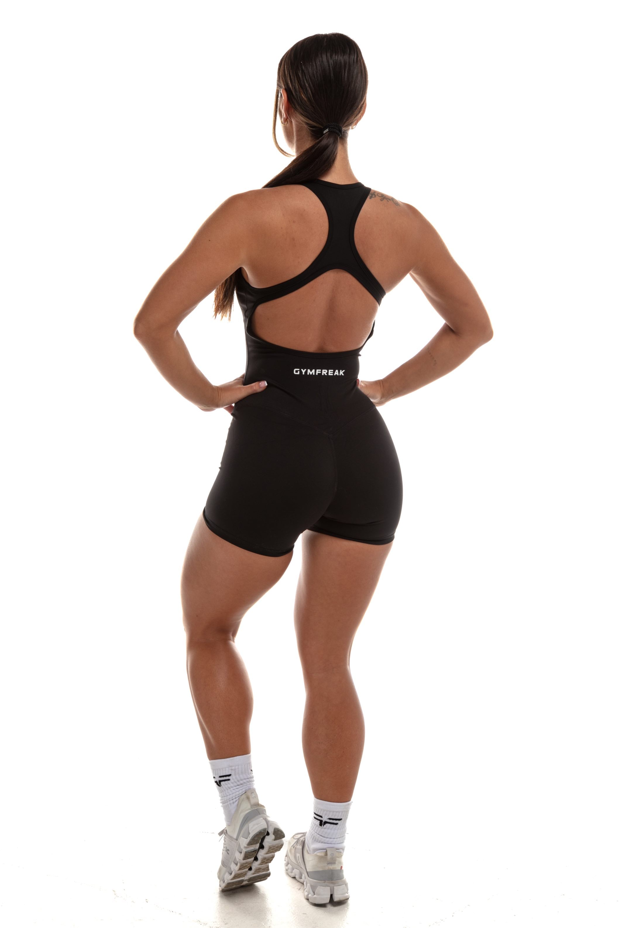 GymFreak Women's Vision Unitard - 4 inch Black