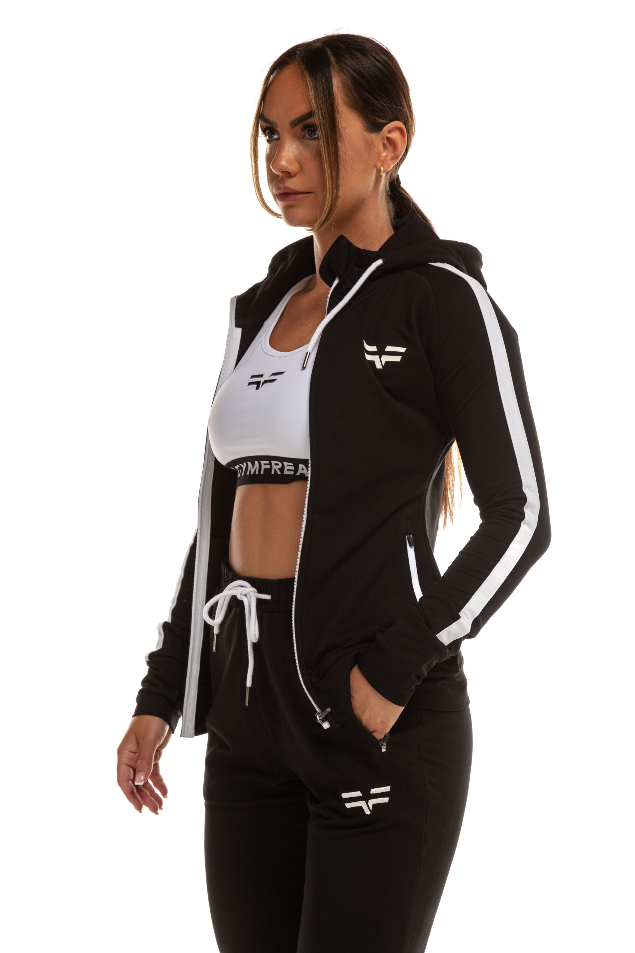 GymFreak Womens Emblem Hoodie - Black