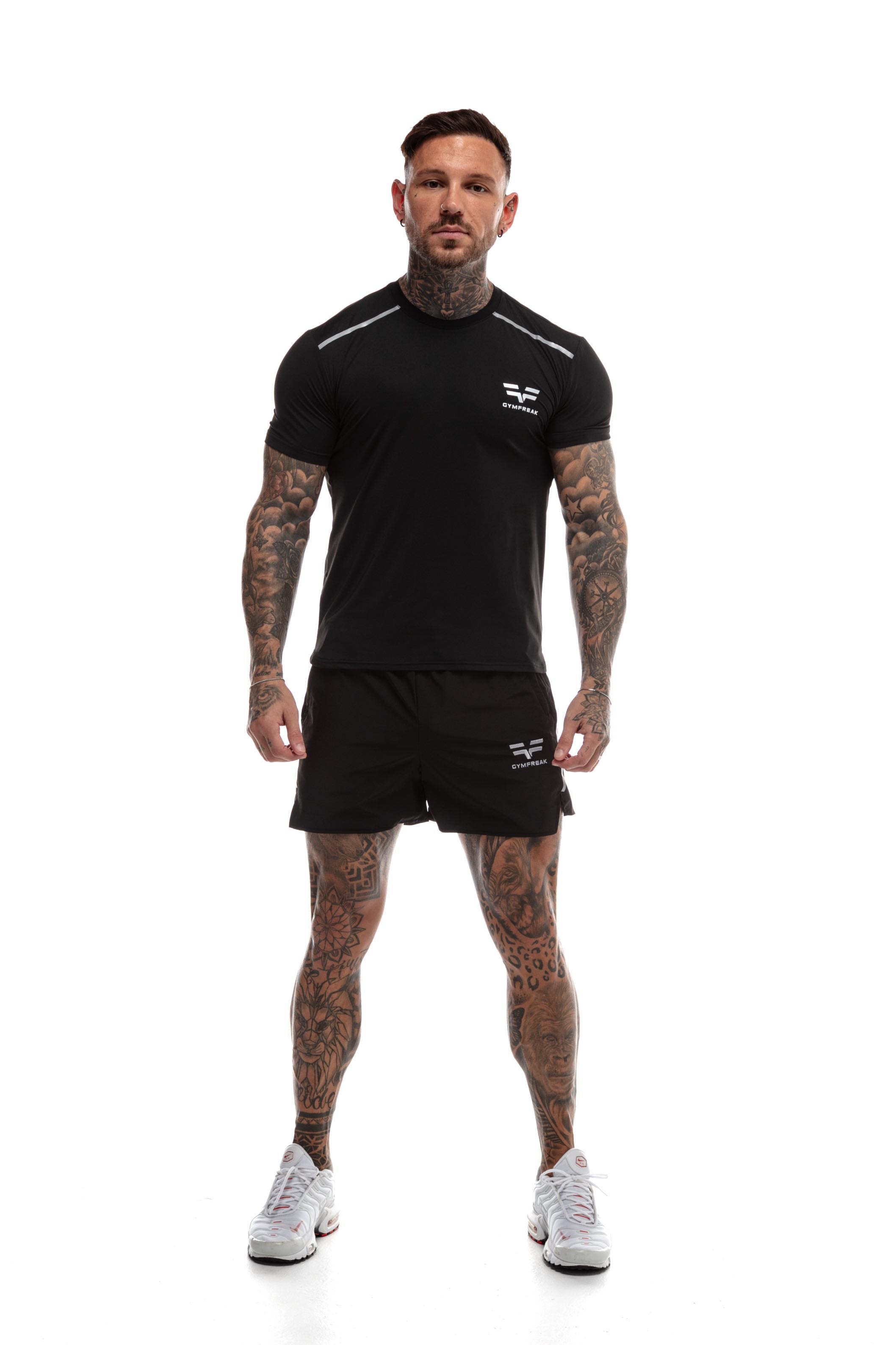 GymFreak Mens Fusion Shorts - Black - 3.5 inch