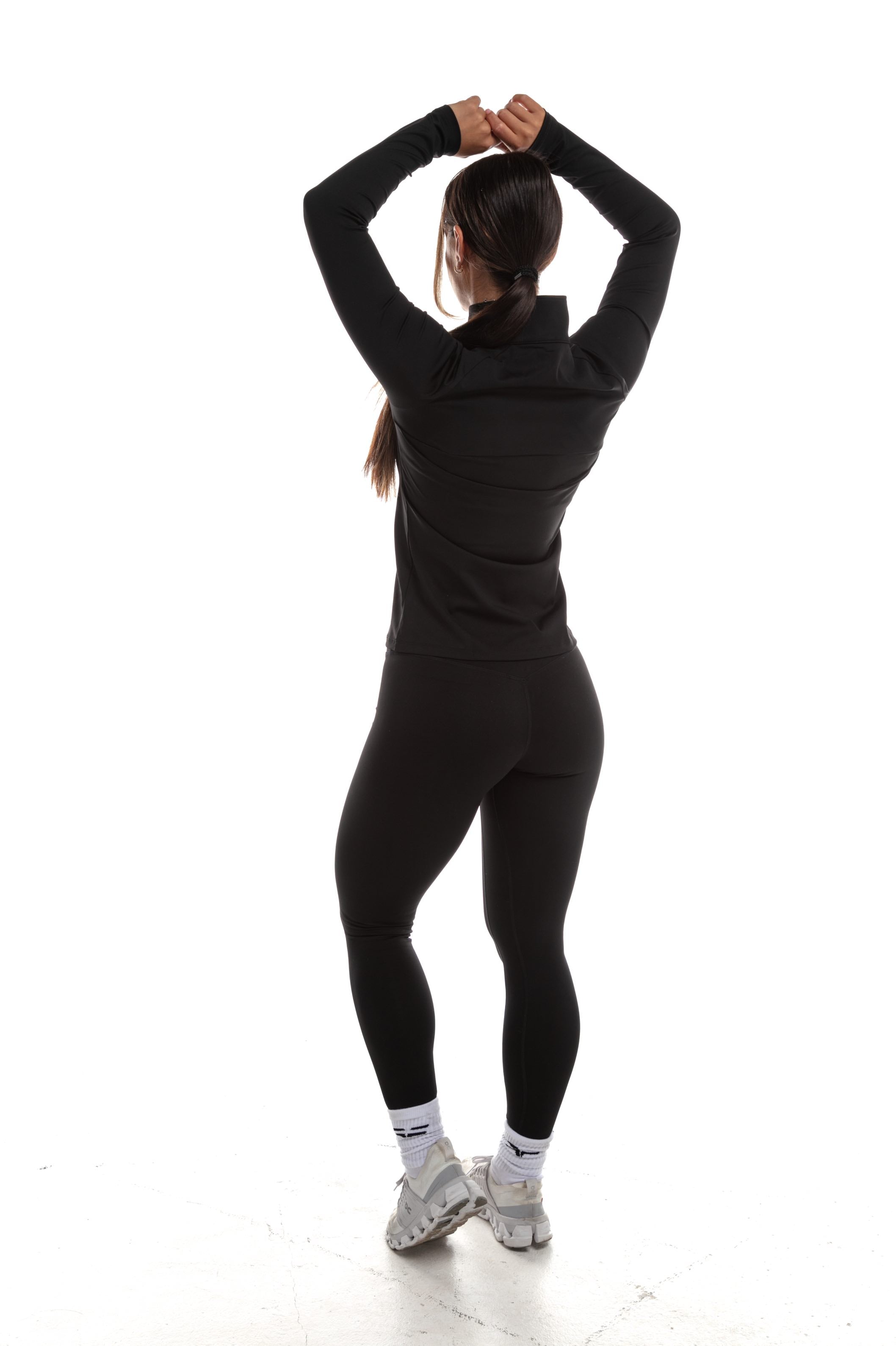GymFreak Women's Vision 3/4 Zip Top - Black