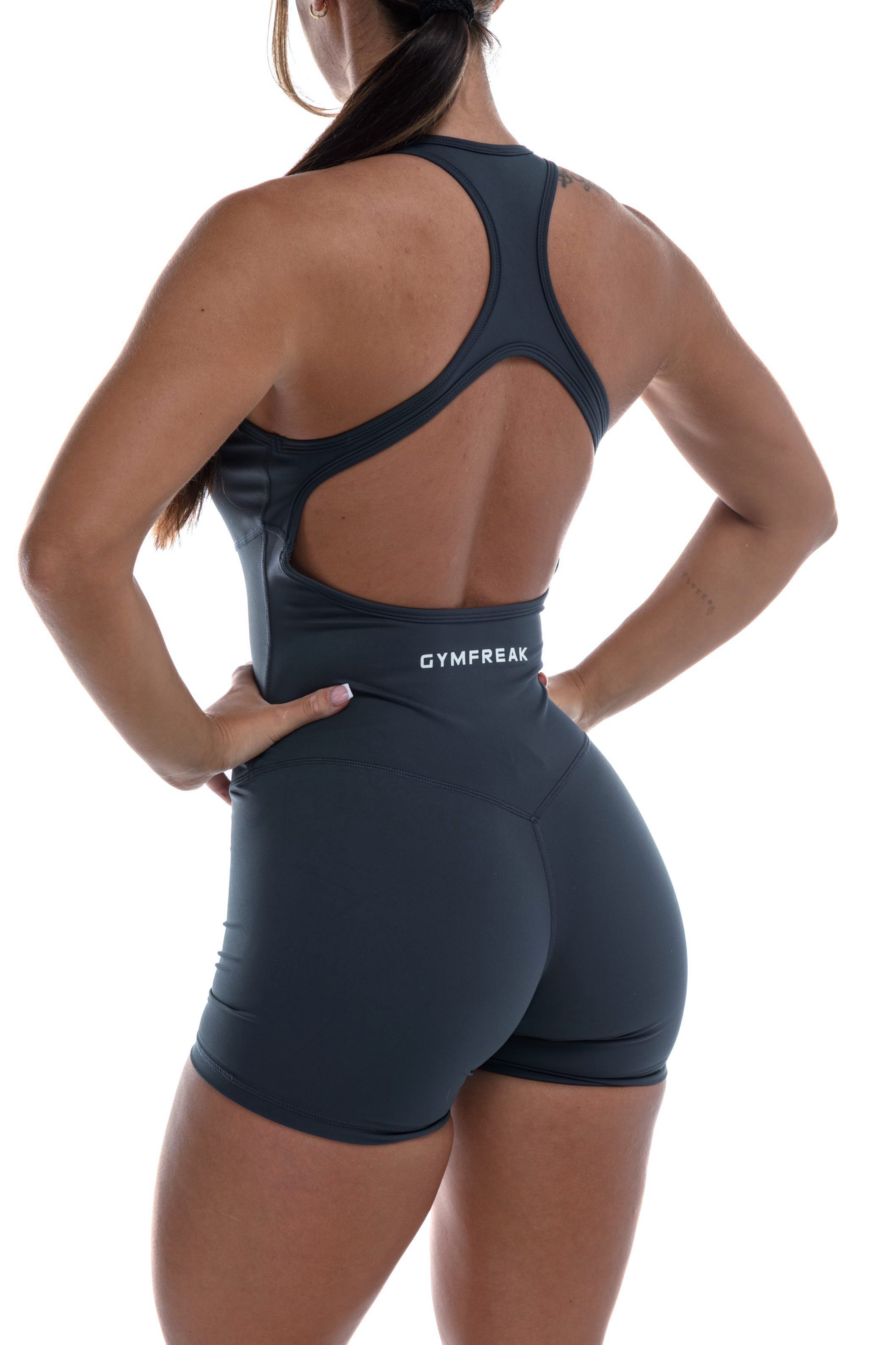 GymFreak Women's Vision Unitard - 4 inch Blue