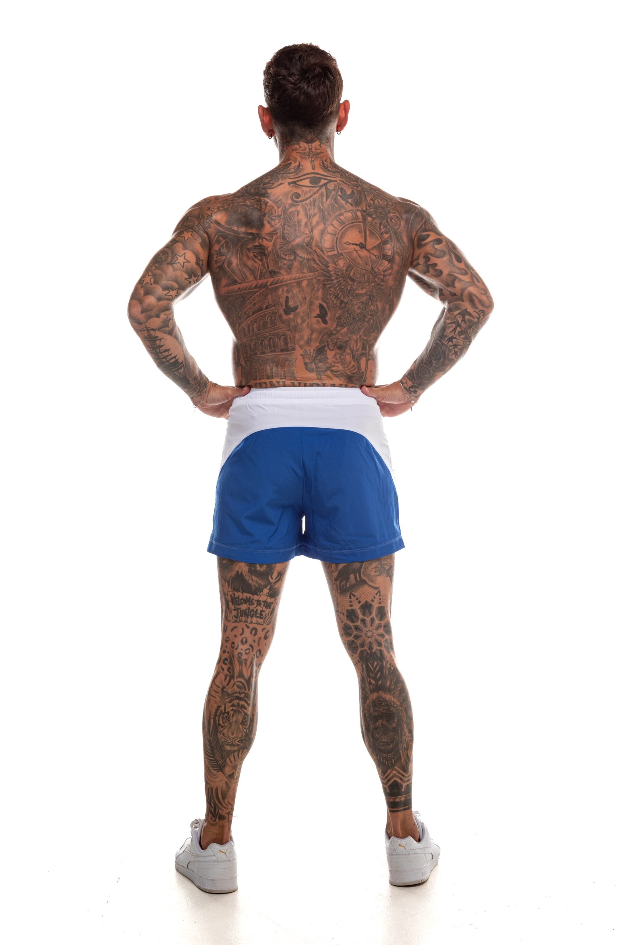 GymFreak Mens Pro Shorts - Blue - 3.5 inch